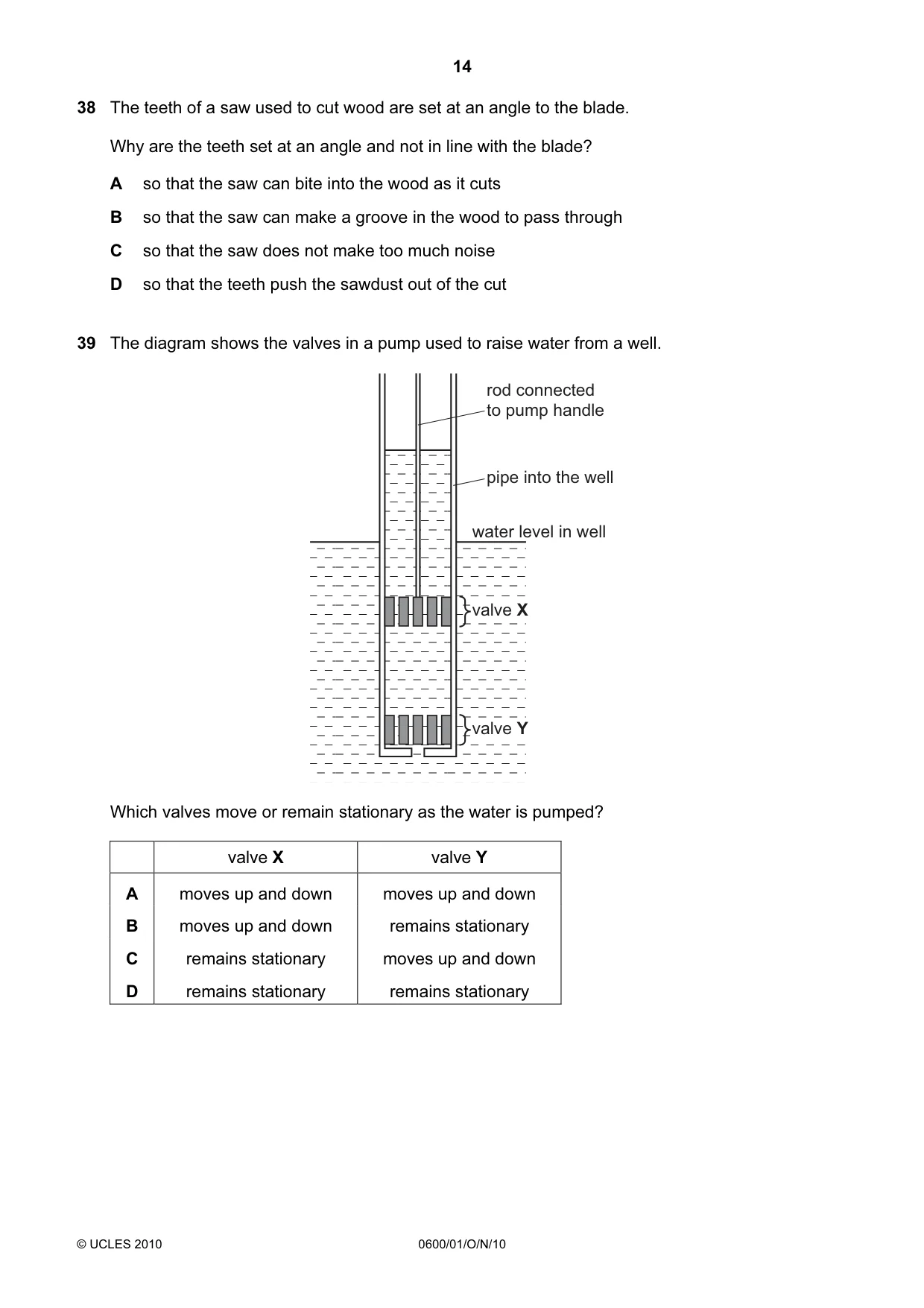 Cambridge IGCSE Agriculture 0600 2010 Oct/Nov Paper 1 · Variant 1 question paper, page 14 of 16