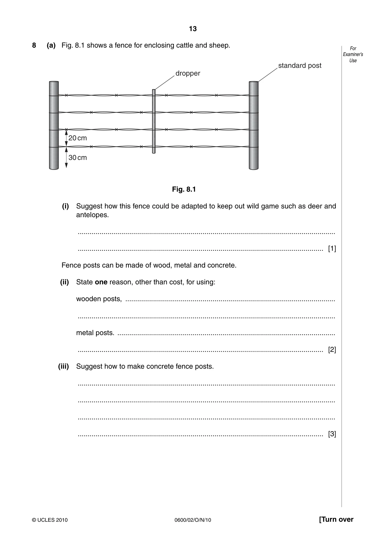 Cambridge IGCSE Agriculture 0600 2010 Oct/Nov Paper 2 · Variant 1 question paper, page 13 of 16
