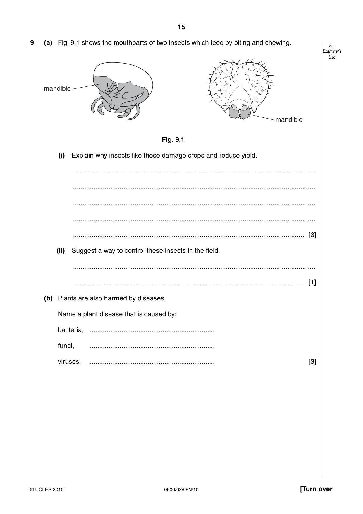 Cambridge IGCSE Agriculture 0600 2010 Oct/Nov Paper 2 · Variant 1 question paper, page 15 of 16