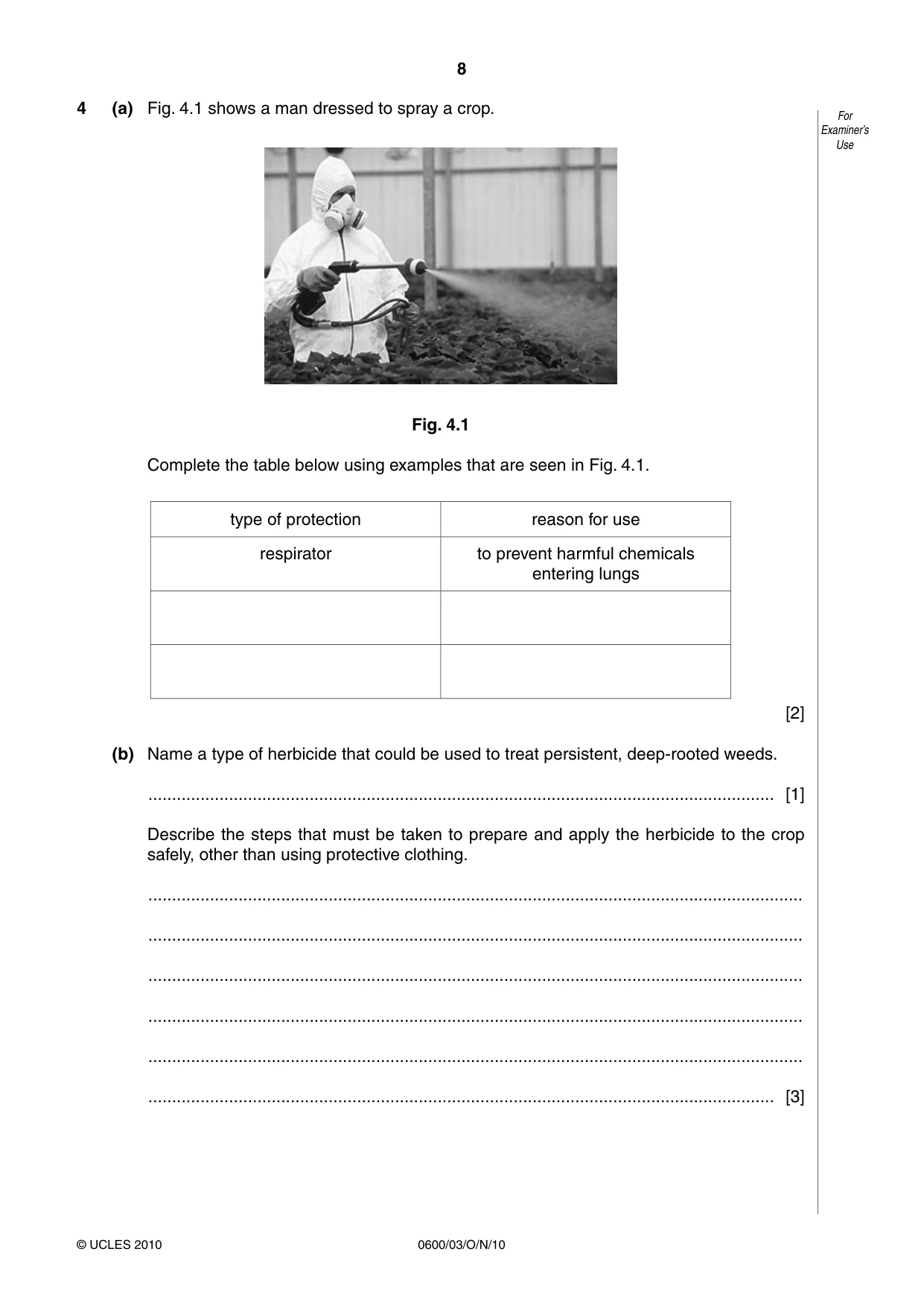 Cambridge IGCSE Agriculture 0600 2010 Oct/Nov Paper 3 · Variant 1 question paper, page 8 of 16