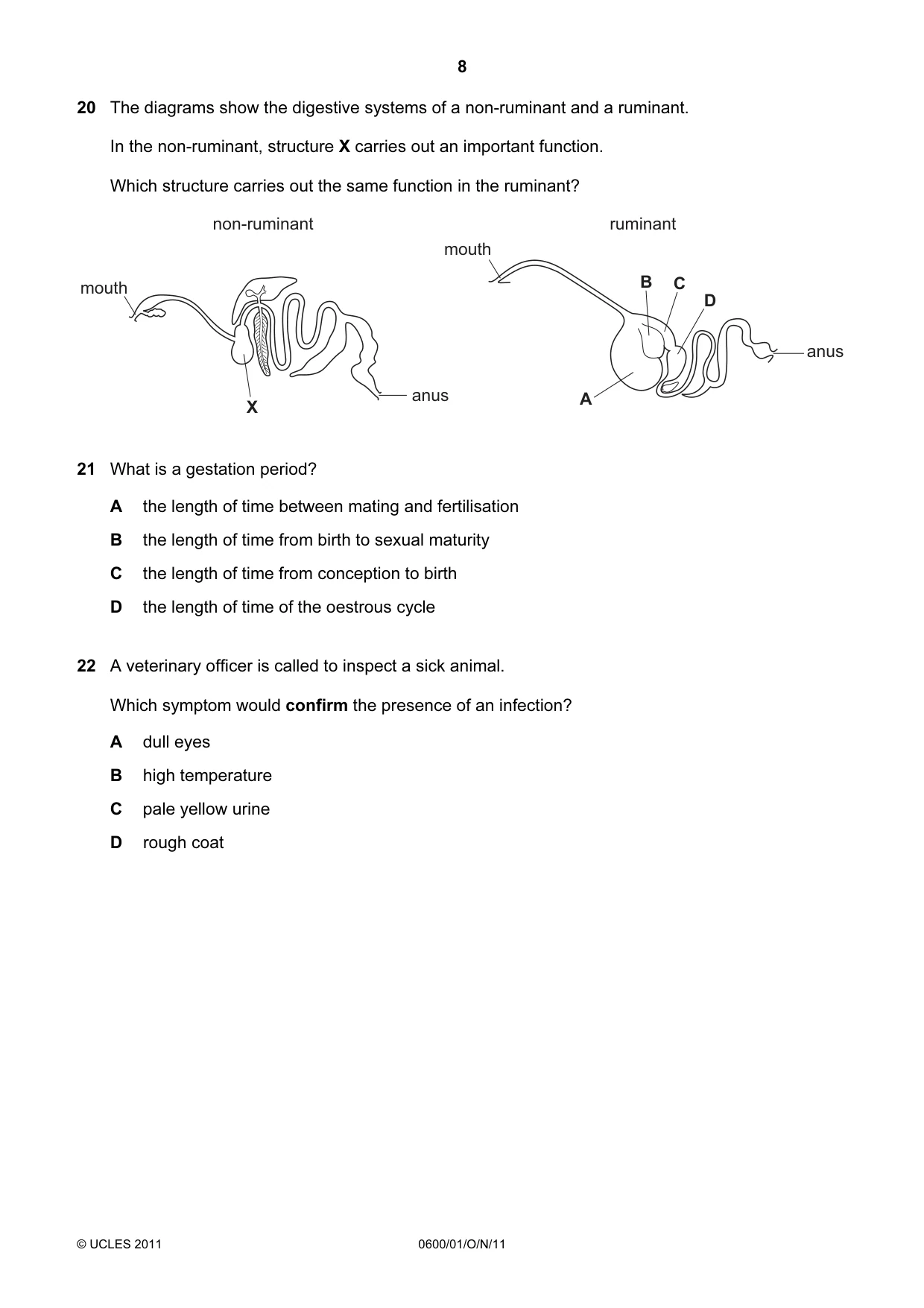 Cambridge IGCSE Agriculture 0600 2011 Oct/Nov Paper 1 · Variant 1 question paper, page 8 of 16