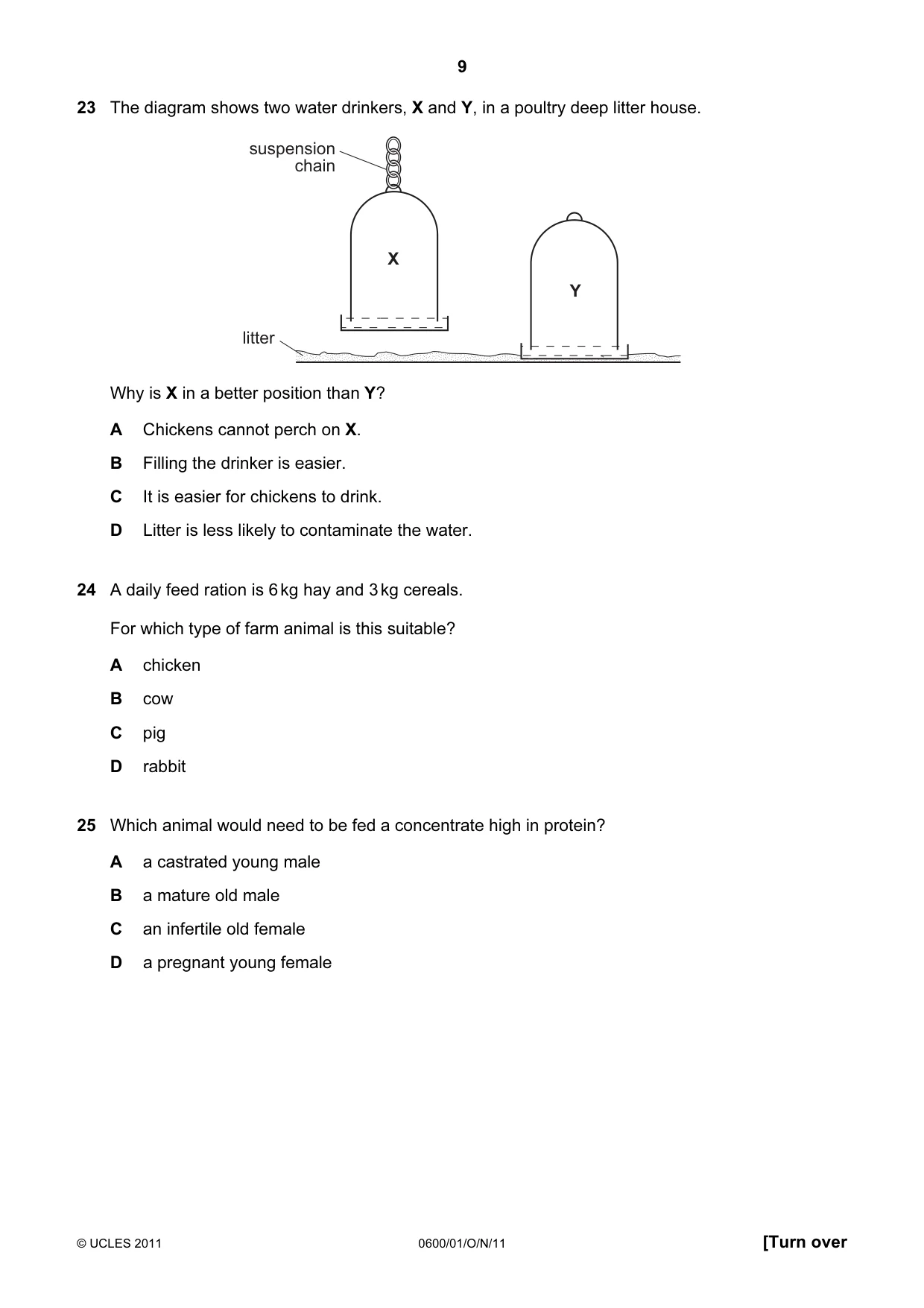 Cambridge IGCSE Agriculture 0600 2011 Oct/Nov Paper 1 · Variant 1 question paper, page 9 of 16