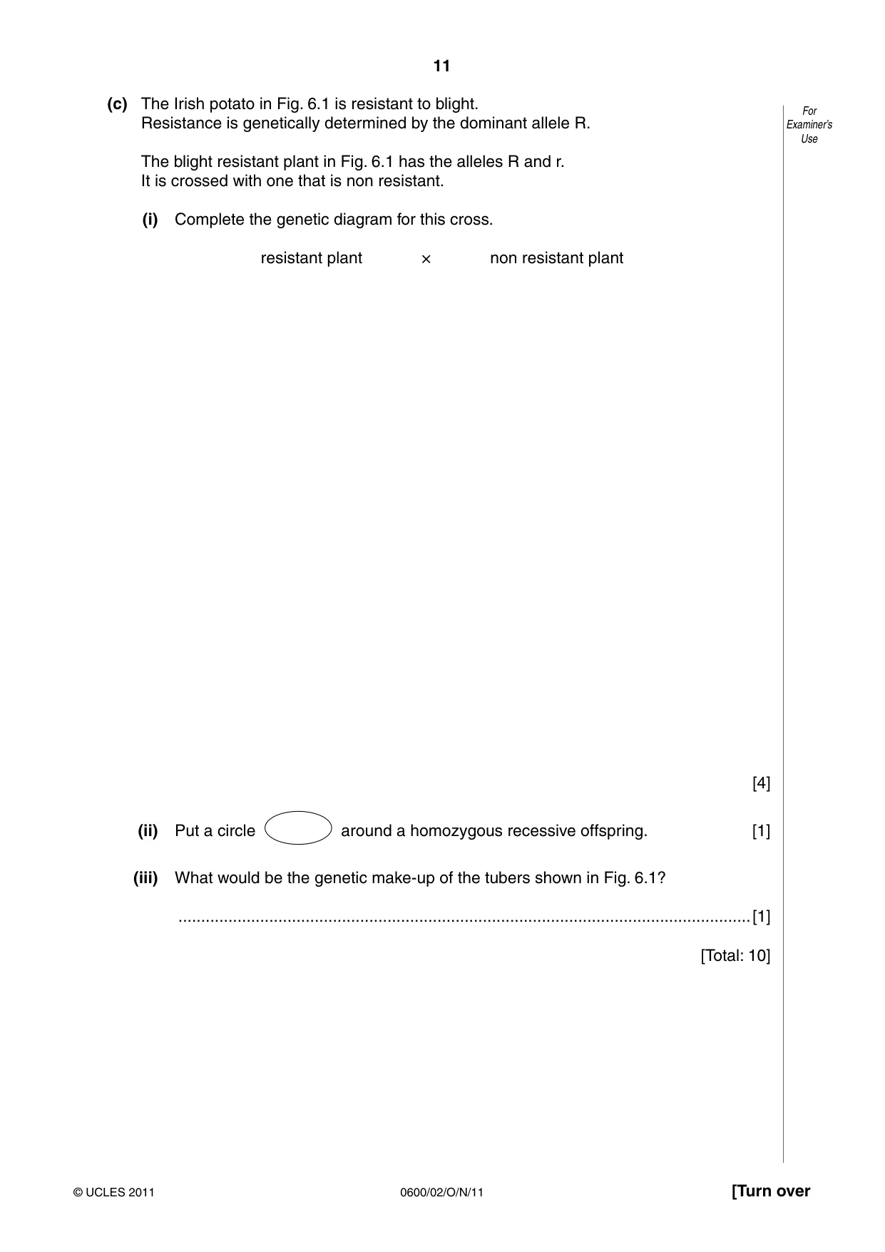 Cambridge IGCSE Agriculture 0600 2011 Oct/Nov Paper 2 · Variant 1 question paper, page 11 of 16