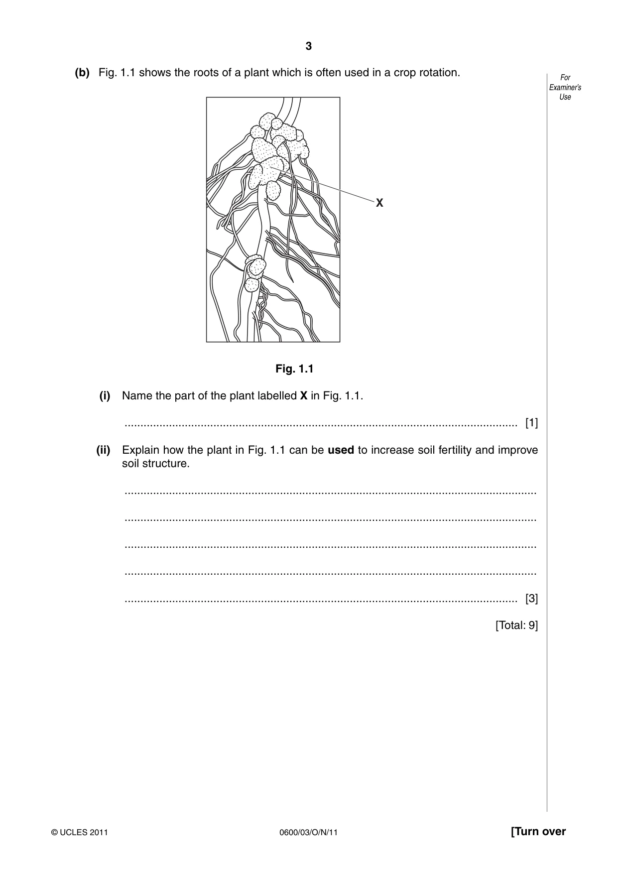 Cambridge IGCSE Agriculture 0600 2011 Oct/Nov Paper 3 · Variant 1 question paper, page 3 of 20