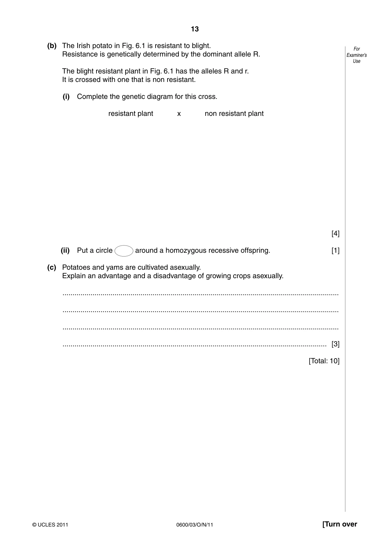 Cambridge IGCSE Agriculture 0600 2011 Oct/Nov Paper 3 · Variant 1 question paper, page 13 of 20
