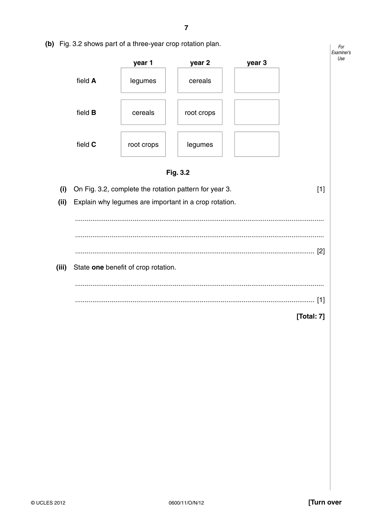 Cambridge IGCSE Agriculture 0600 2012 Oct/Nov Paper 1 · Variant 1 question paper, page 7 of 24