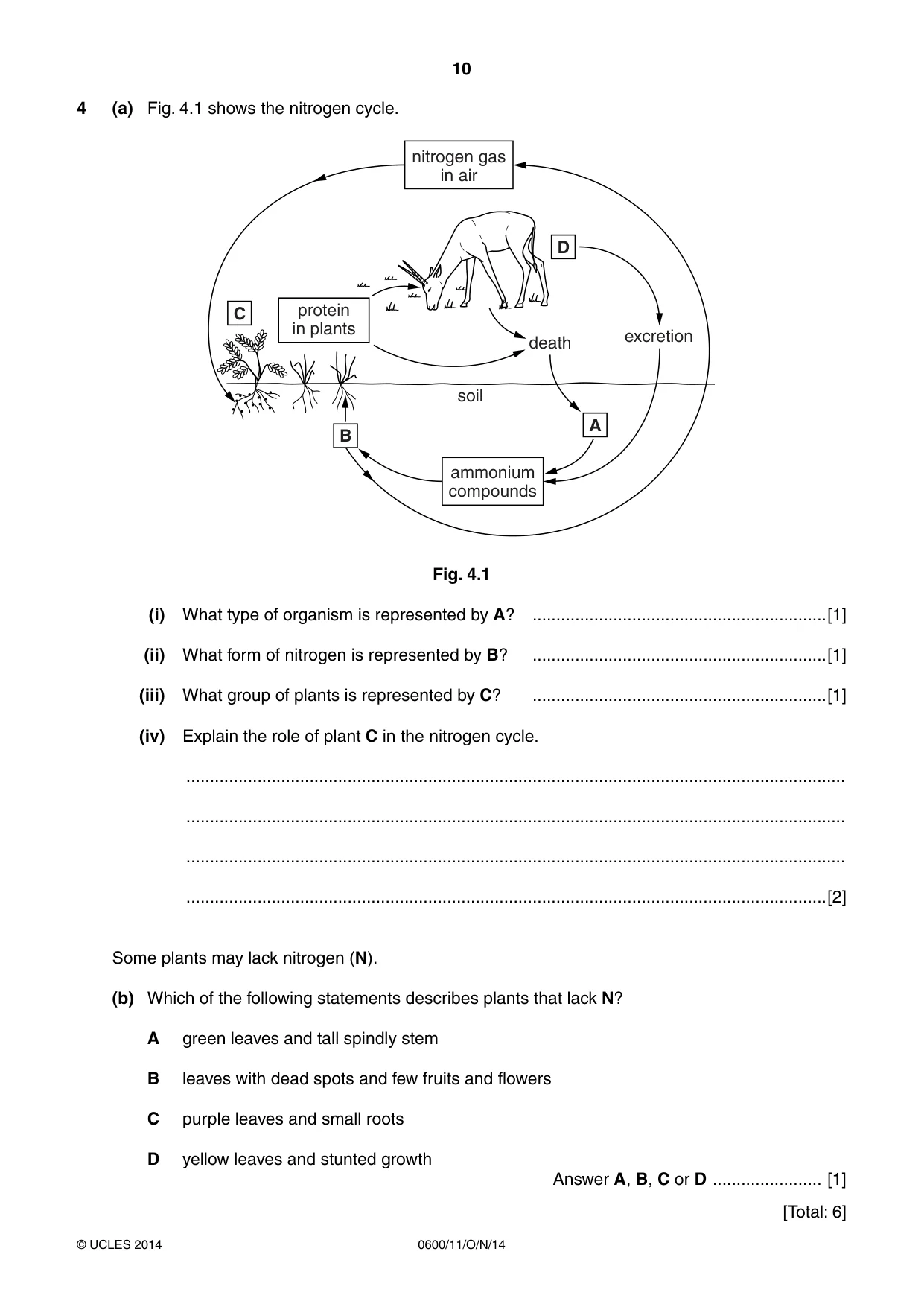 Cambridge IGCSE Agriculture 0600 2014 Oct/Nov Paper 1 · Variant 1 question paper, page 10 of 20
