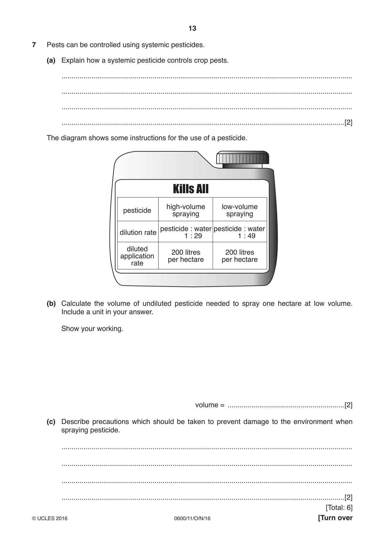 Cambridge IGCSE Agriculture 0600 2016 Oct/Nov Paper 1 · Variant 1 question paper, page 13 of 16