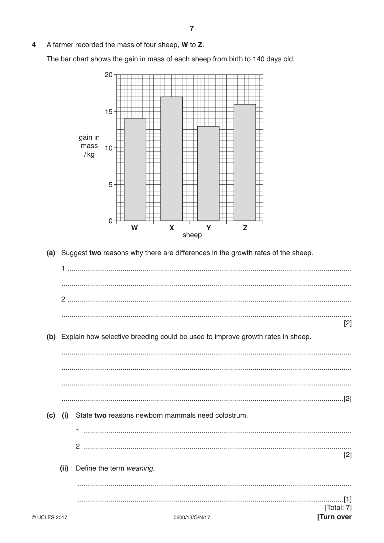 Cambridge IGCSE Agriculture 0600 2017 Oct/Nov Paper 1 · Variant 3 question paper, page 7 of 16
