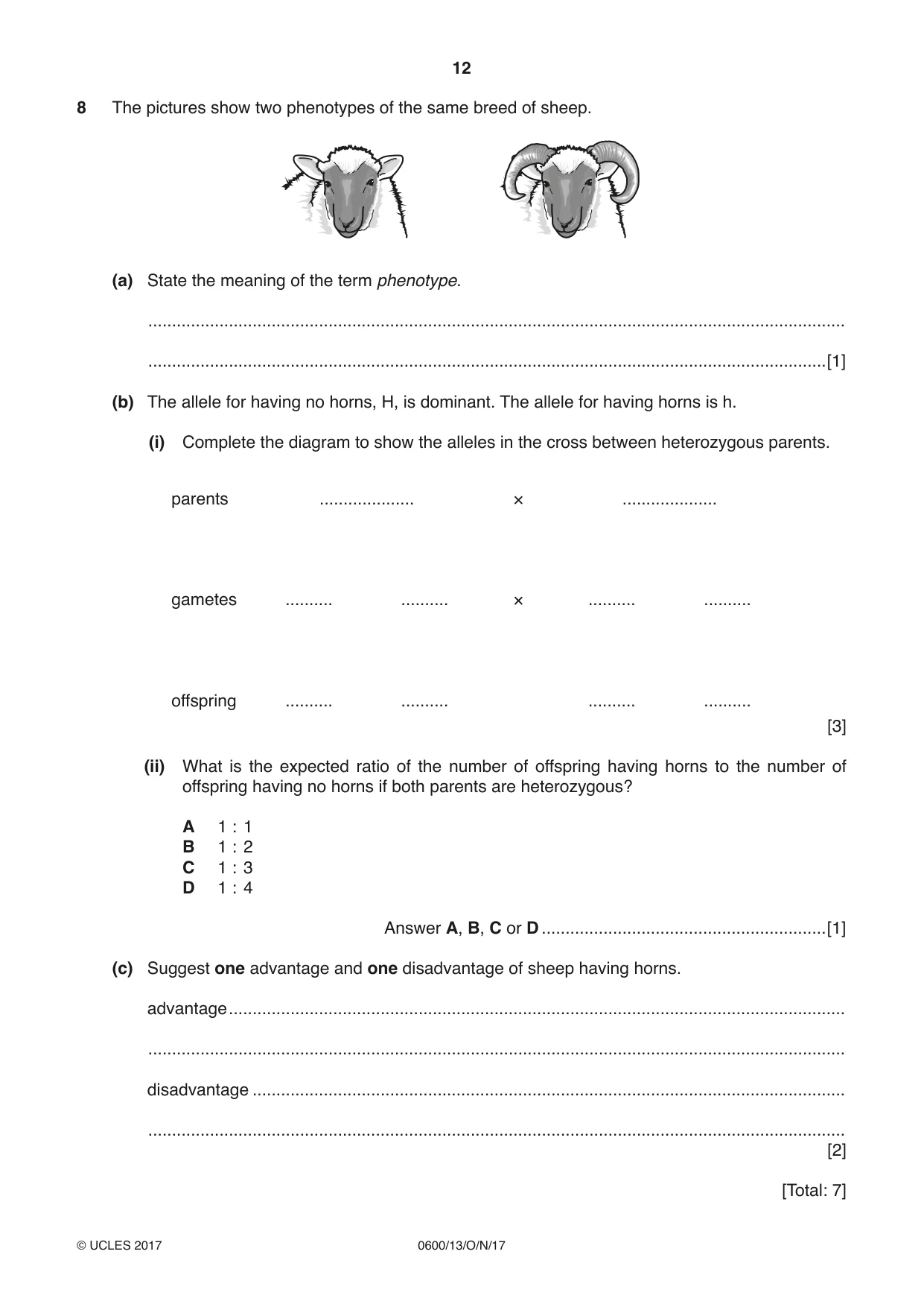 Cambridge IGCSE Agriculture 0600 2017 Oct/Nov Paper 1 · Variant 3 question paper, page 12 of 16