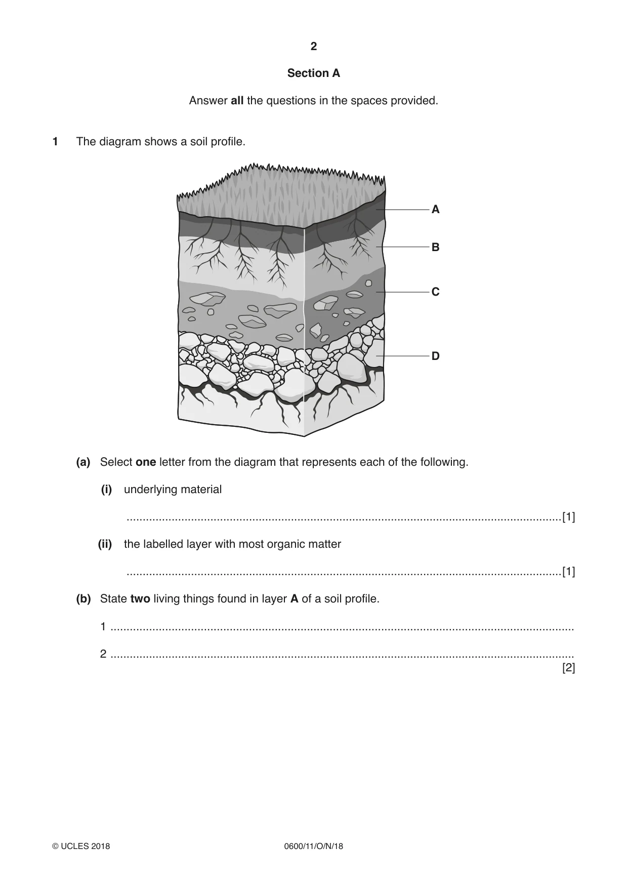 Cambridge IGCSE Agriculture 0600 2018 Oct/Nov Paper 1 · Variant 1 question paper, page 2 of 20