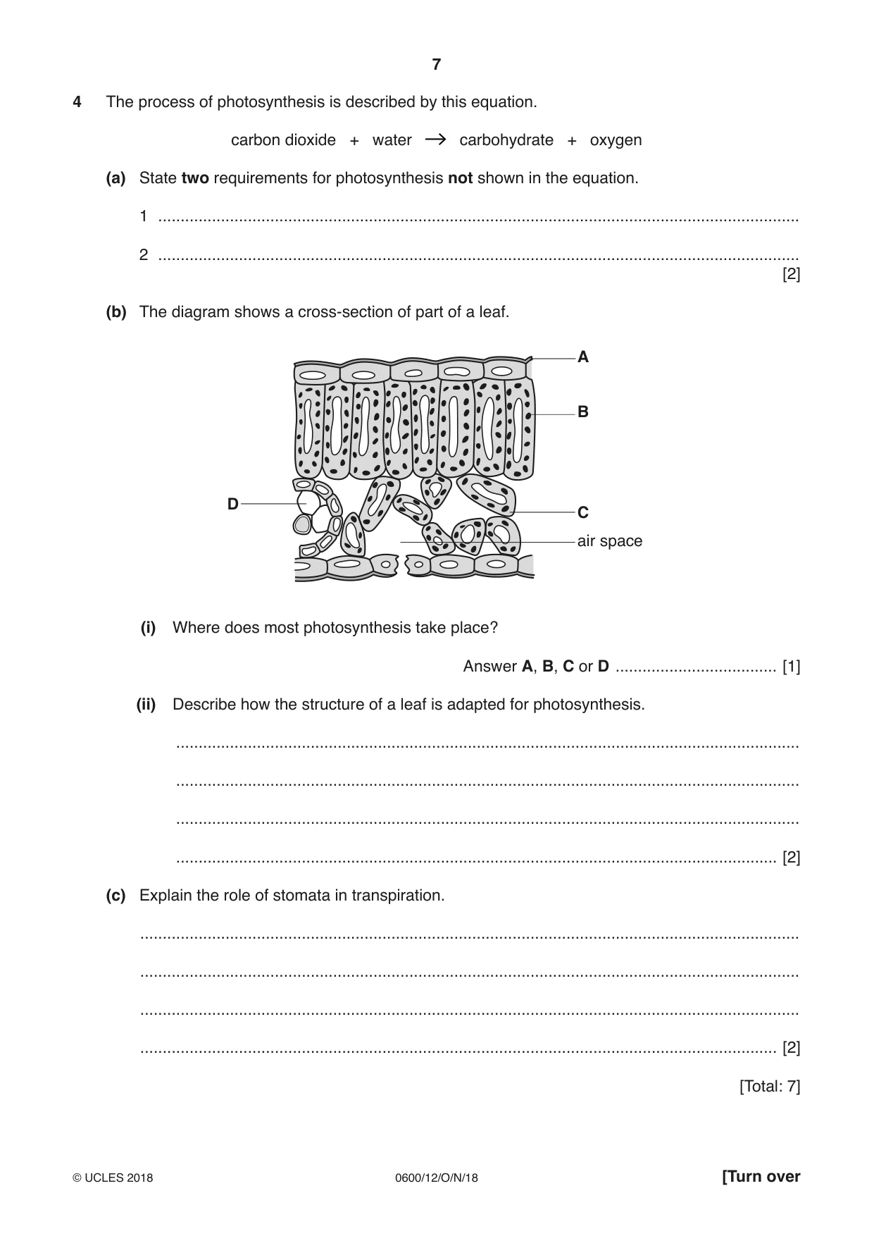 Cambridge IGCSE Agriculture 0600 2018 Oct/Nov Paper 1 · Variant 2 question paper, page 7 of 16