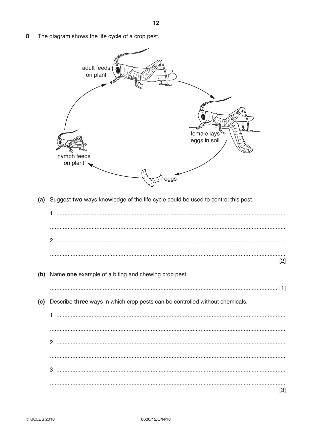 Cambridge IGCSE Agriculture 0600 2018 Oct/Nov Paper 1 · Variant 2 question paper, page 12 of 16