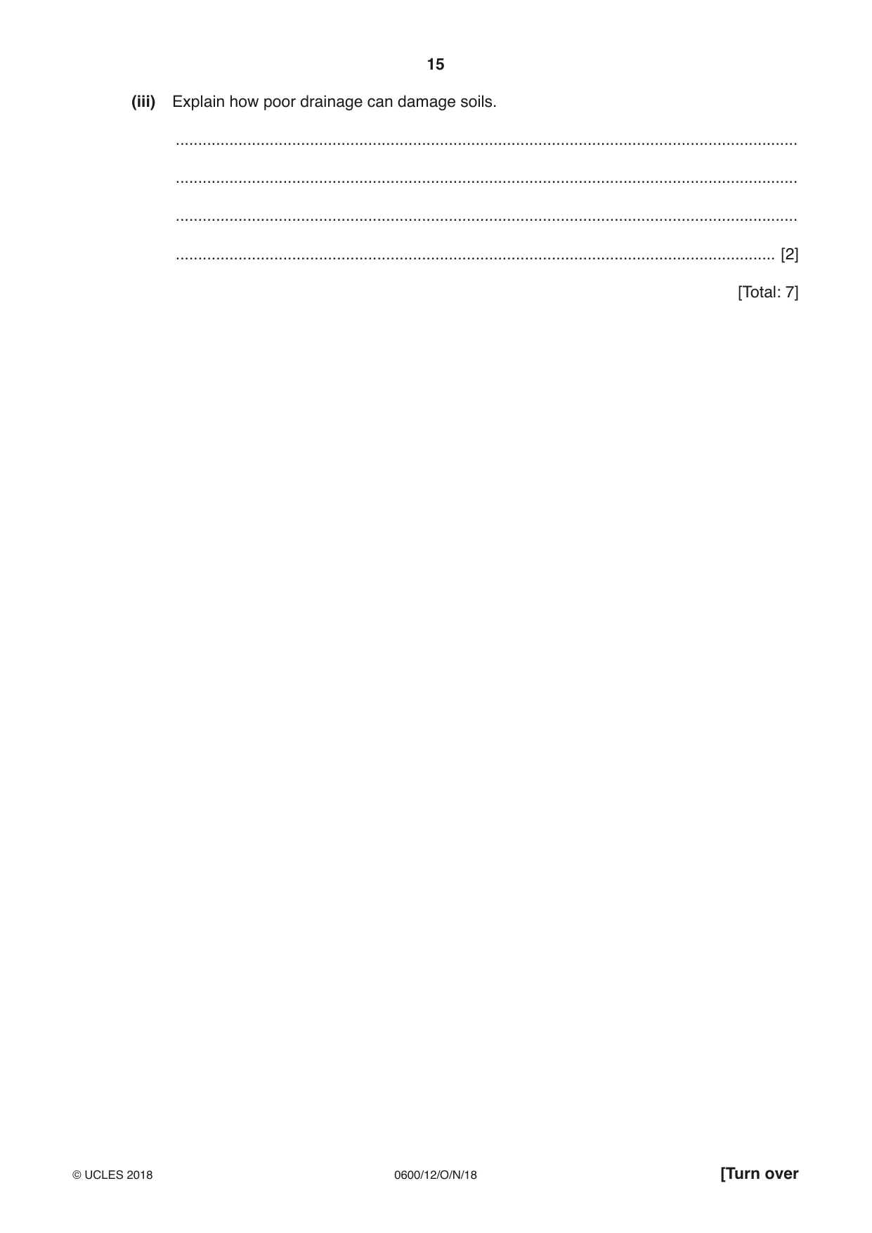 Cambridge IGCSE Agriculture 0600 2018 Oct/Nov Paper 1 · Variant 2 question paper, page 15 of 16