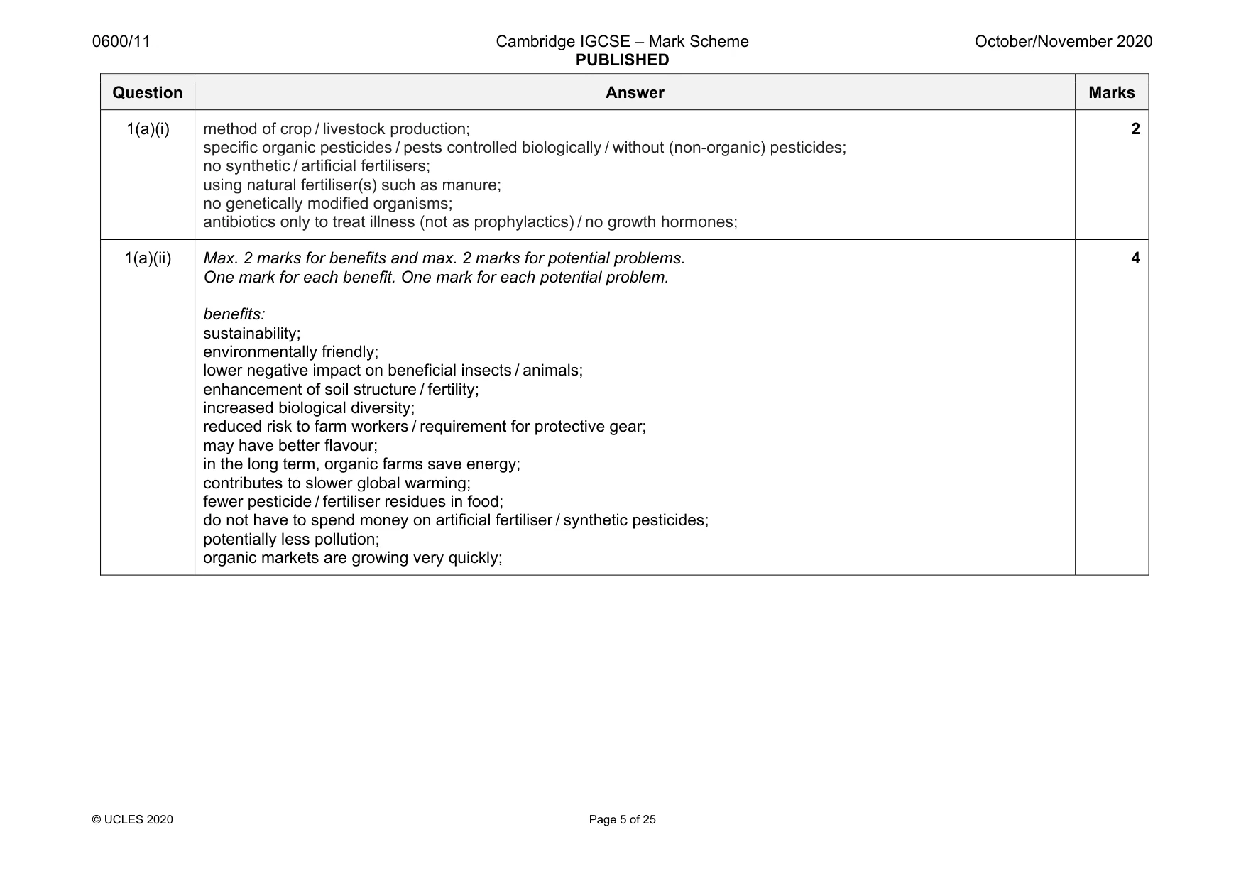 Mark scheme, page 5 of 25