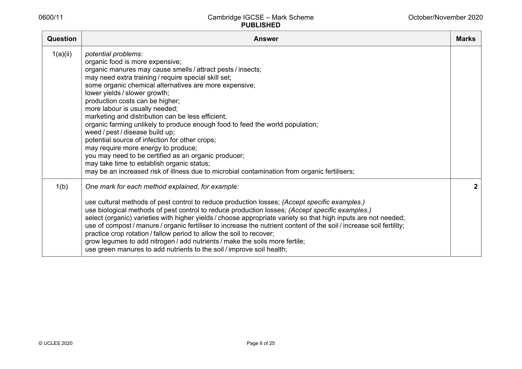 Mark scheme, page 6 of 25