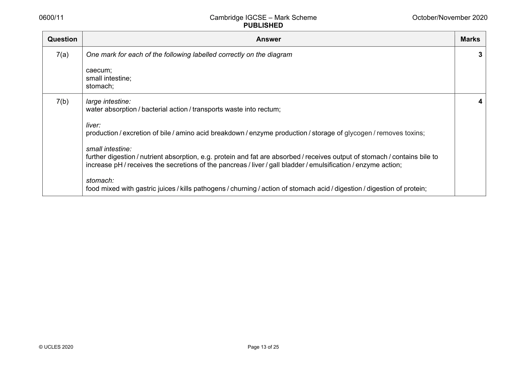 Mark scheme, page 13 of 25