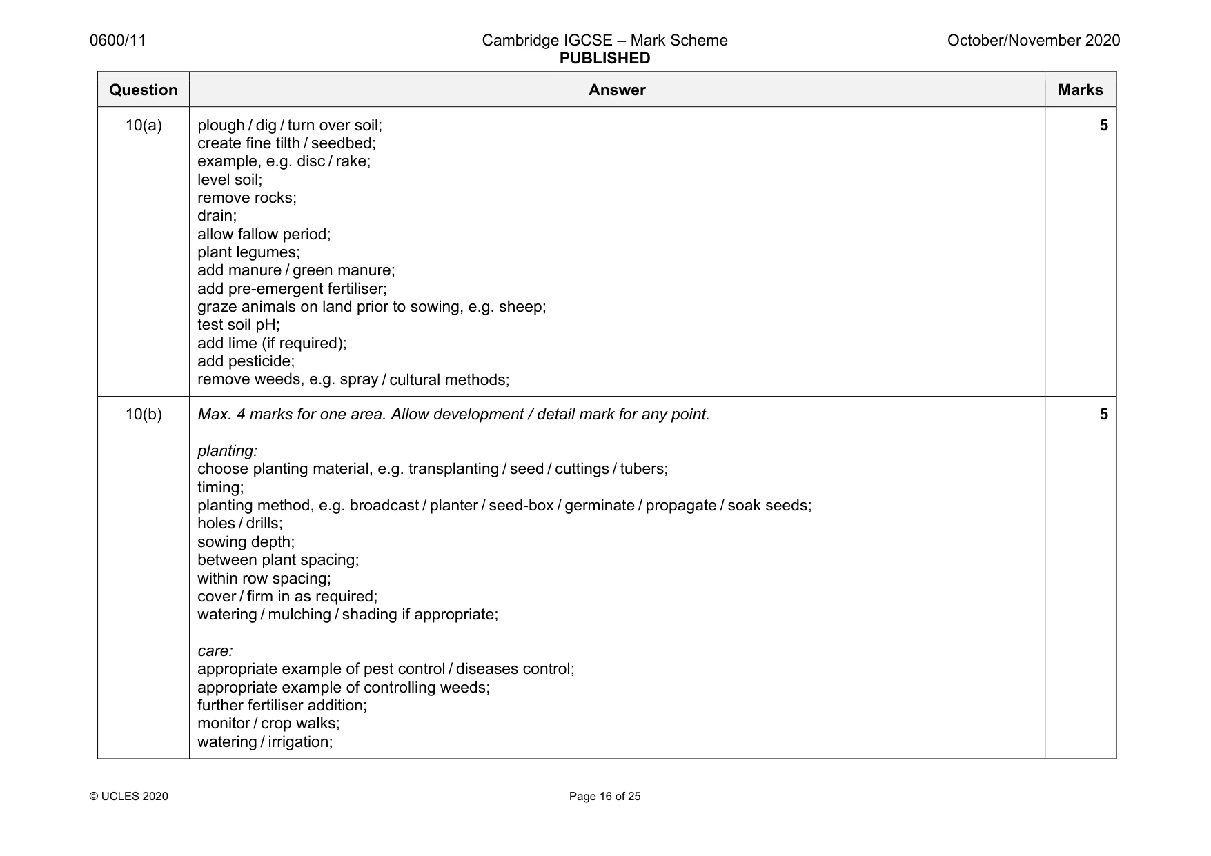 Mark scheme, page 16 of 25