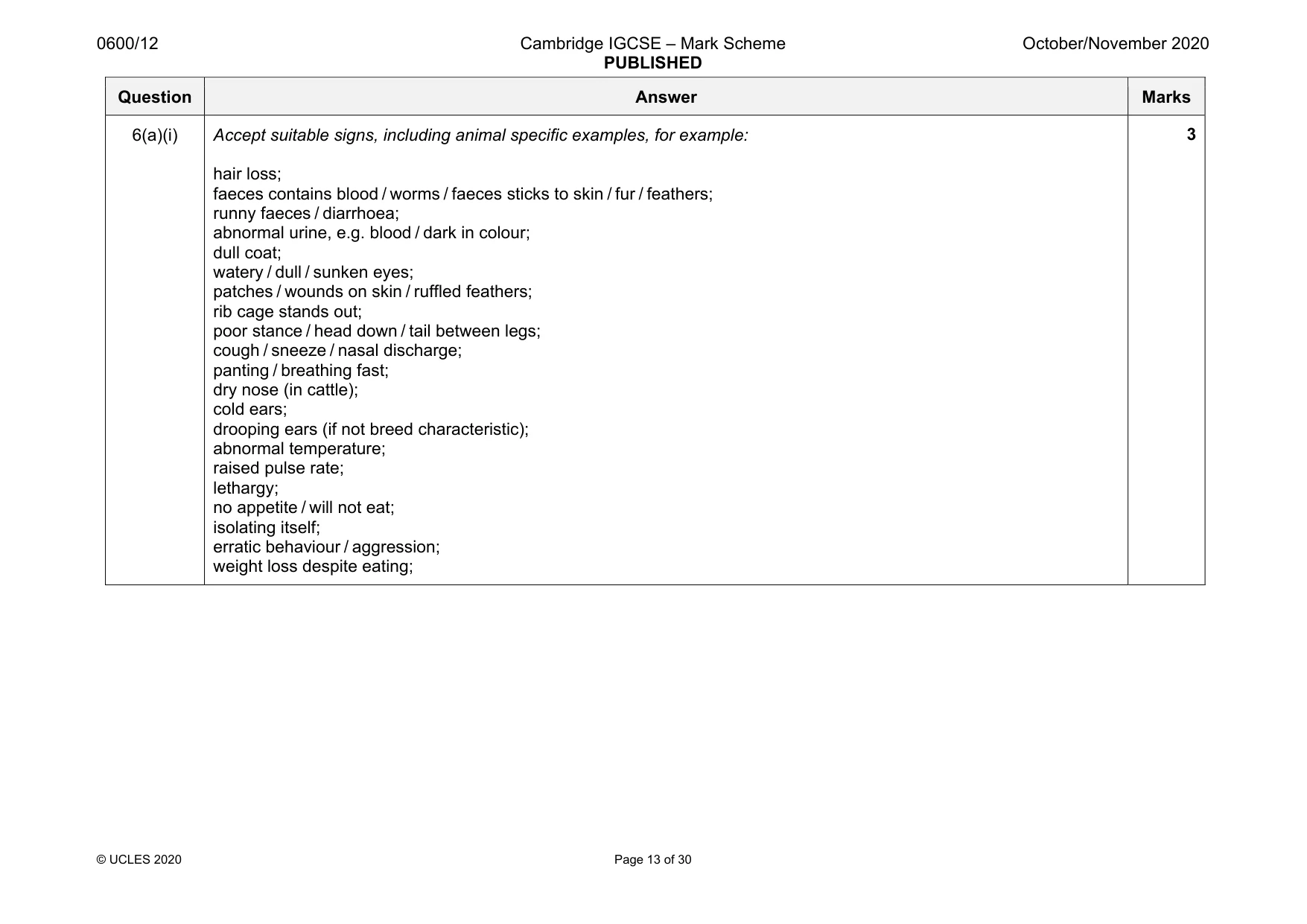 Mark scheme, page 13 of 30
