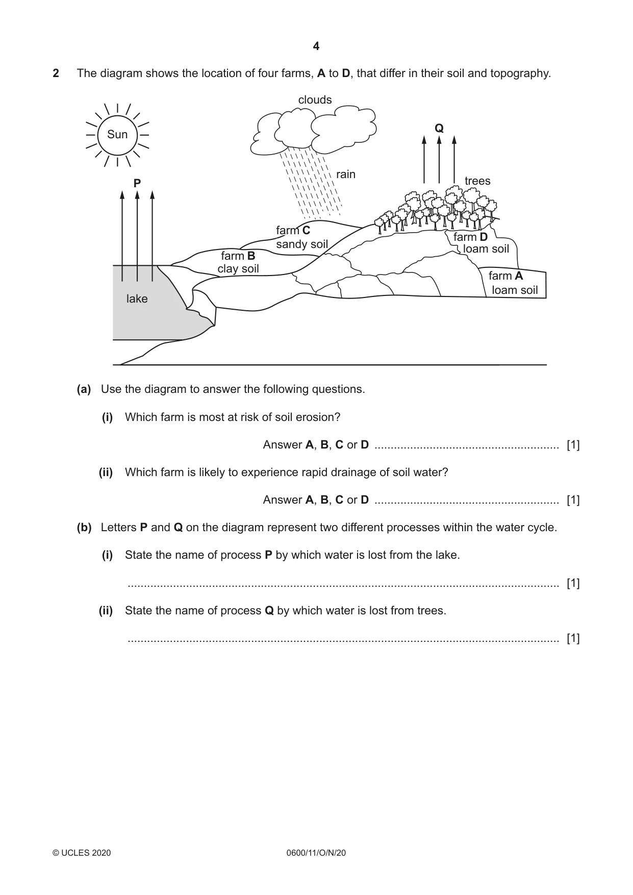 Cambridge IGCSE Agriculture 0600 2020 Oct/Nov Paper 1 · Variant 1 question paper, page 4 of 16