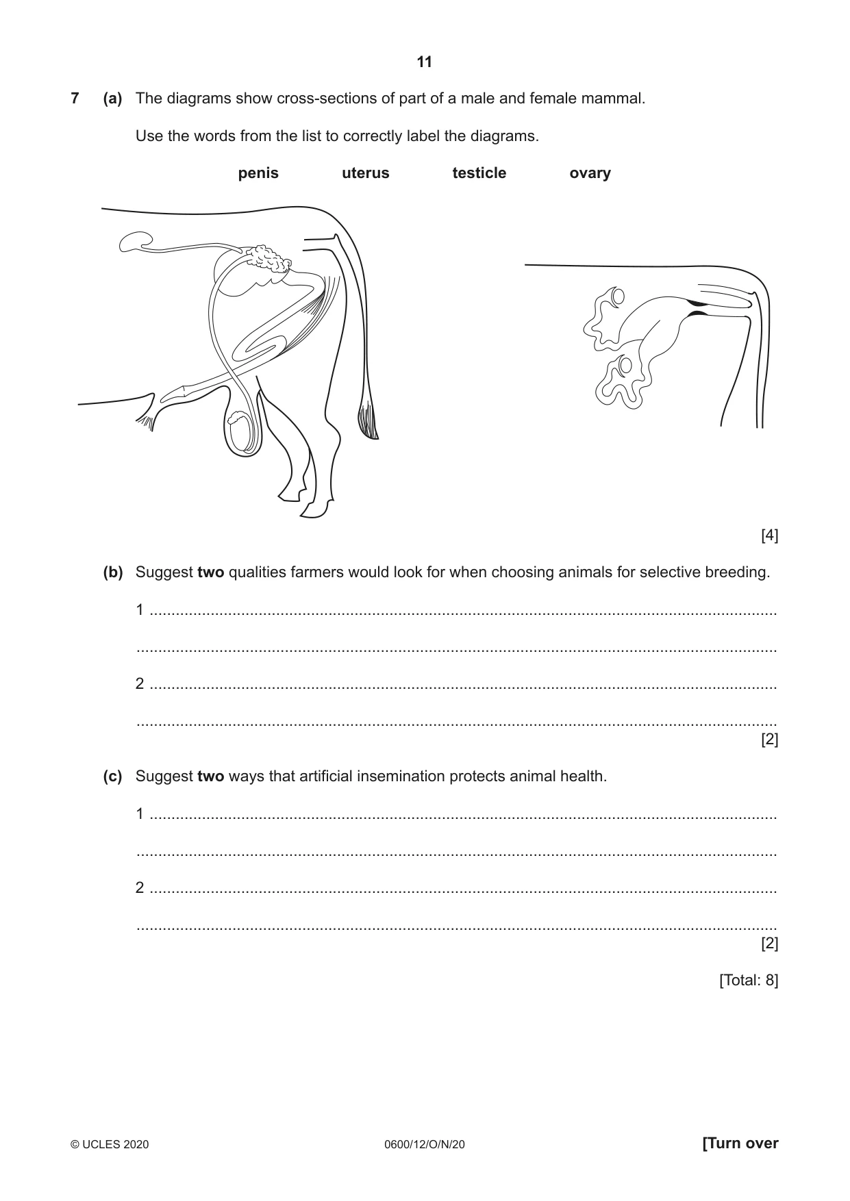 Cambridge IGCSE Agriculture 0600 2020 Oct/Nov Paper 1 · Variant 2 question paper, page 11 of 16