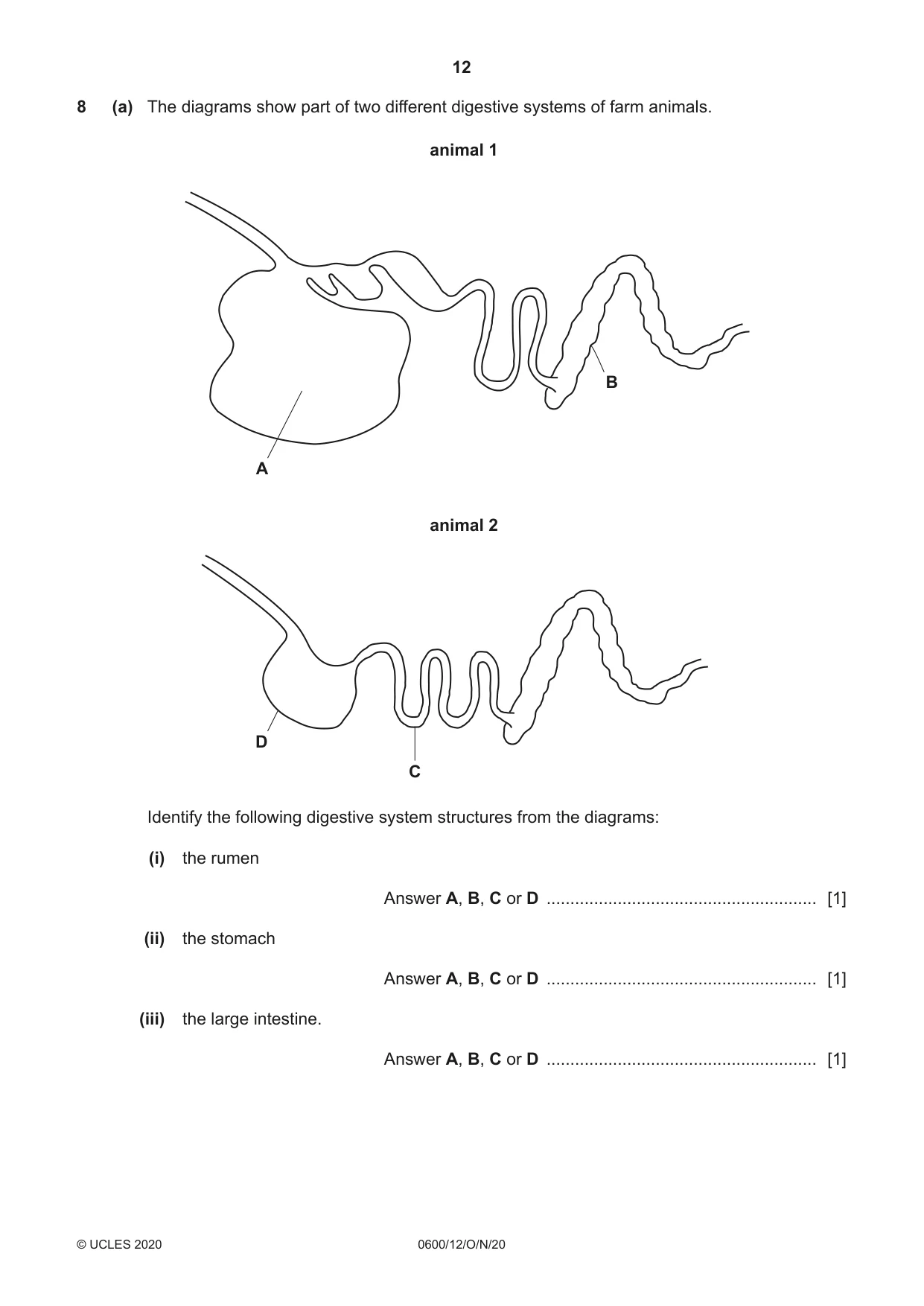 Cambridge IGCSE Agriculture 0600 2020 Oct/Nov Paper 1 · Variant 2 question paper, page 12 of 16