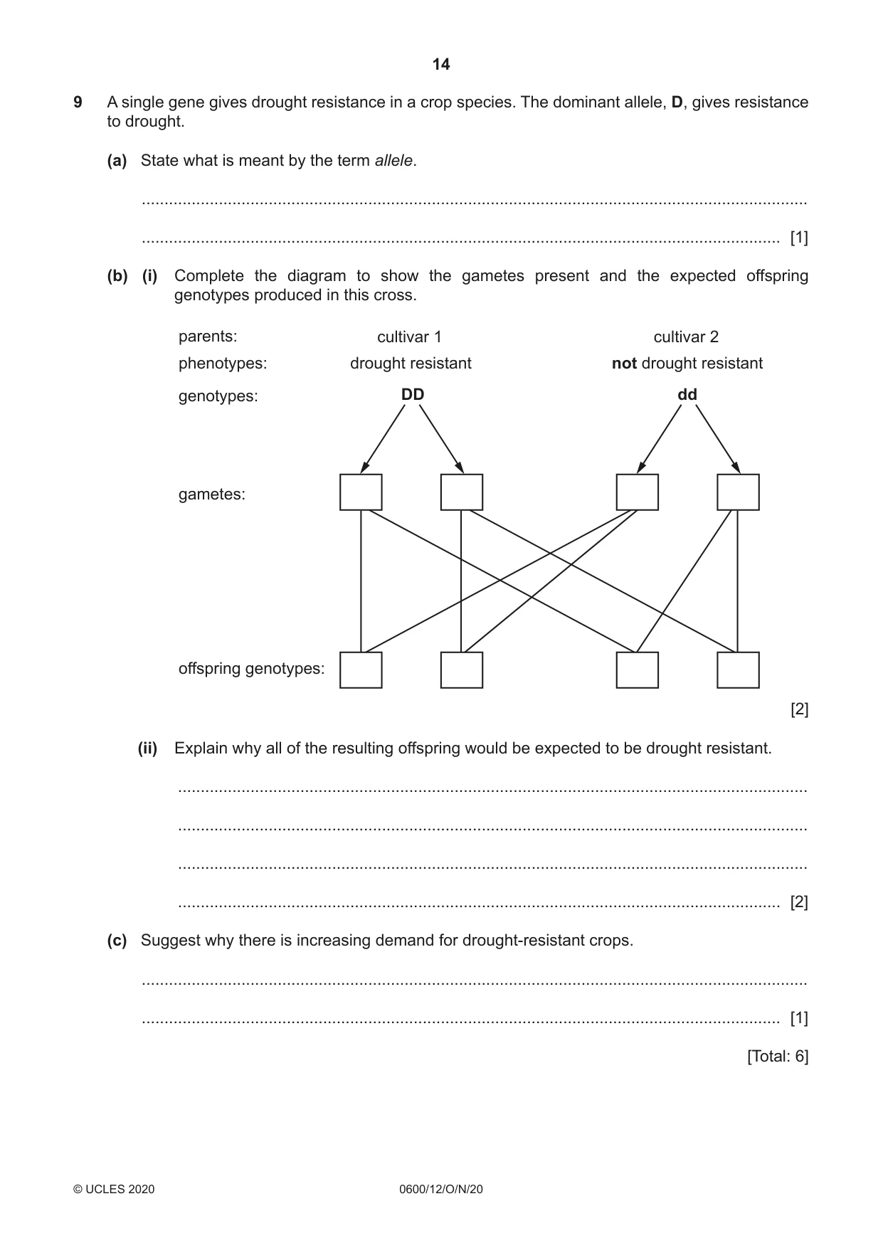 Cambridge IGCSE Agriculture 0600 2020 Oct/Nov Paper 1 · Variant 2 question paper, page 14 of 16