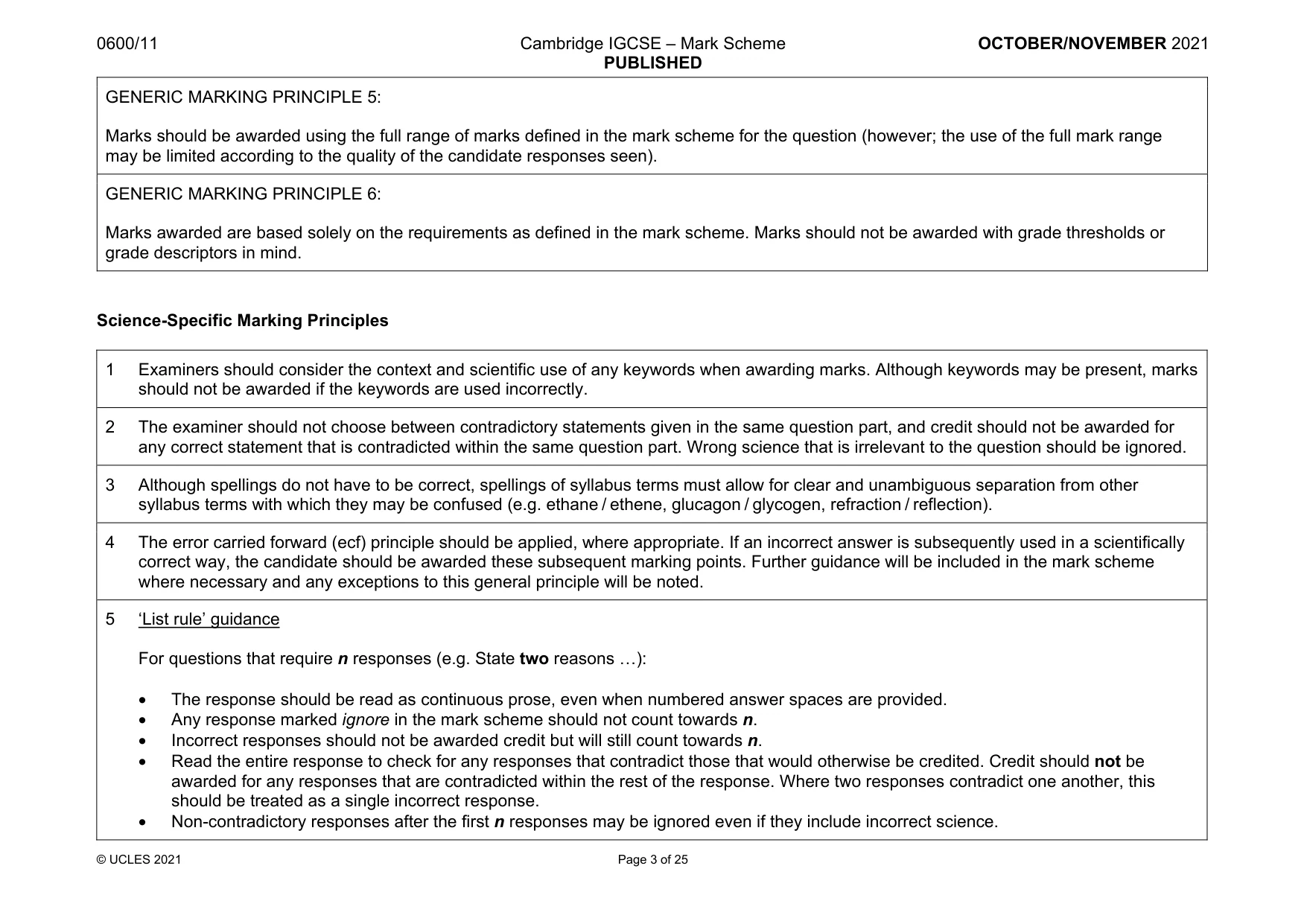 Mark scheme, page 3 of 25