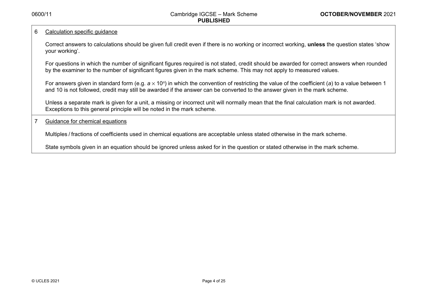Mark scheme, page 4 of 25