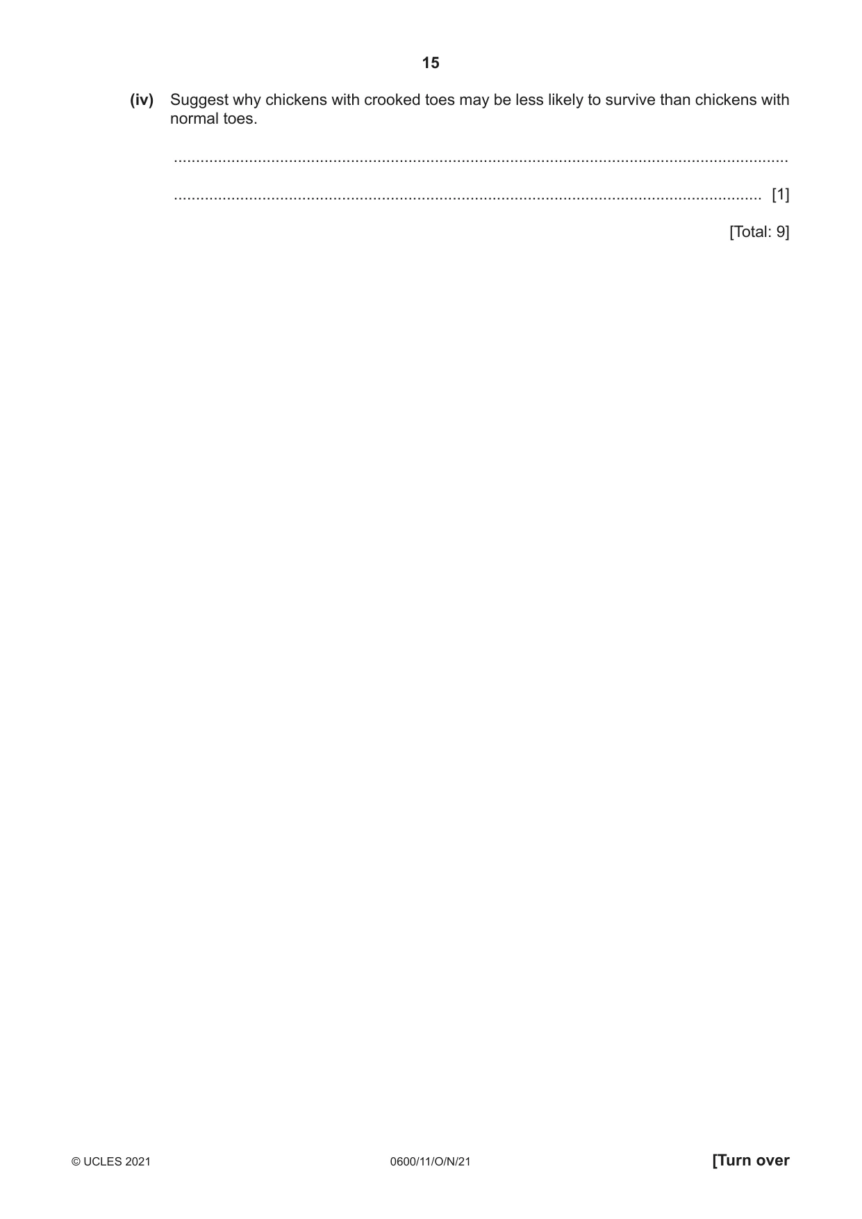 Cambridge IGCSE Agriculture 0600 2021 Oct/Nov Paper 1 · Variant 1 question paper, page 15 of 24