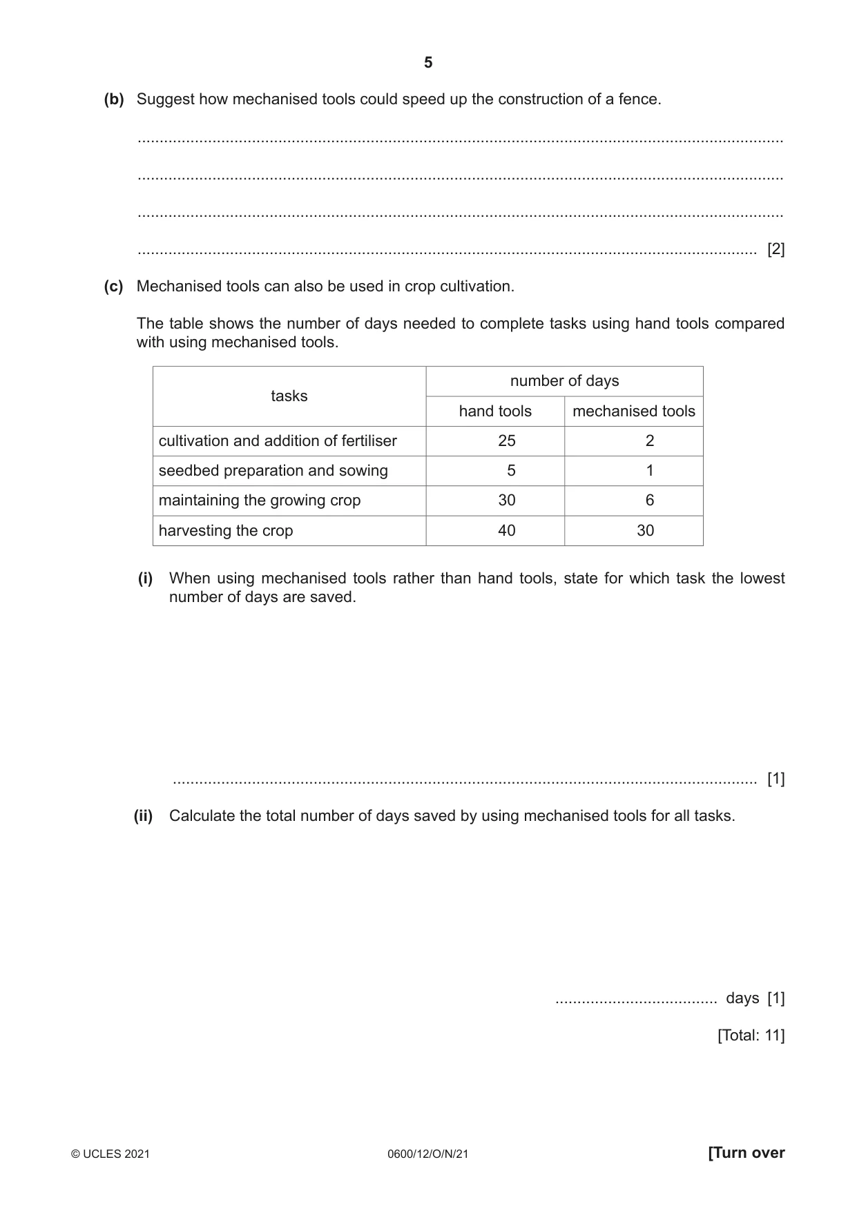 Cambridge IGCSE Agriculture 0600 2021 Oct/Nov Paper 1 · Variant 2 question paper, page 5 of 24