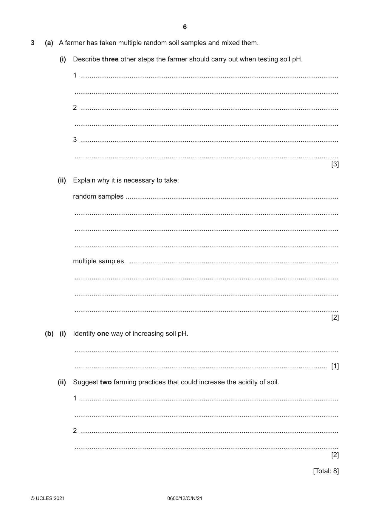 Cambridge IGCSE Agriculture 0600 2021 Oct/Nov Paper 1 · Variant 2 question paper, page 6 of 24