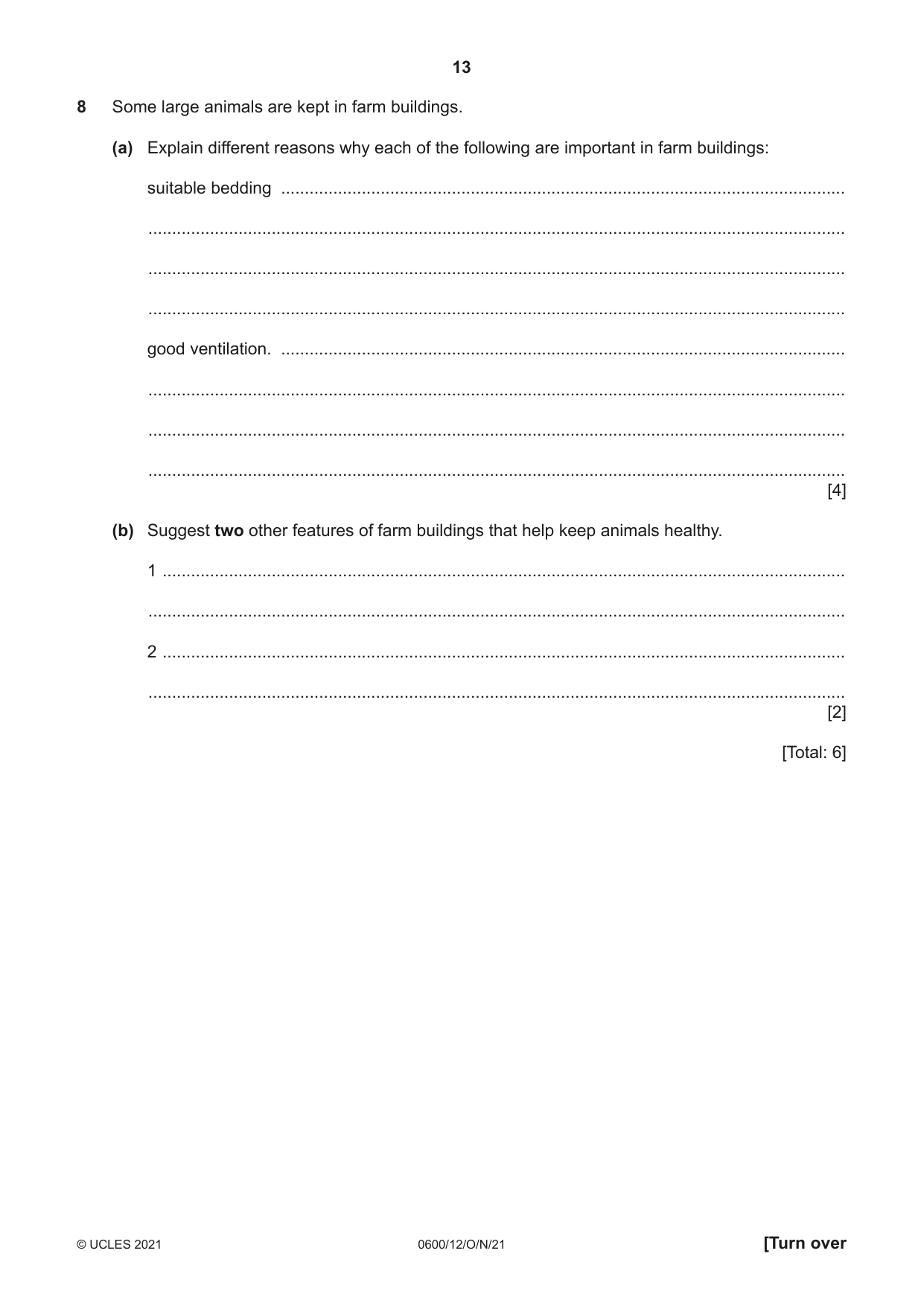 Cambridge IGCSE Agriculture 0600 2021 Oct/Nov Paper 1 · Variant 2 question paper, page 13 of 24