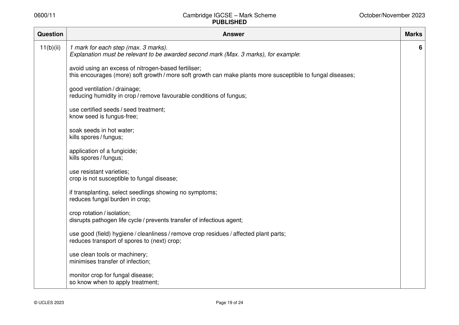 Mark scheme, page 19 of 24