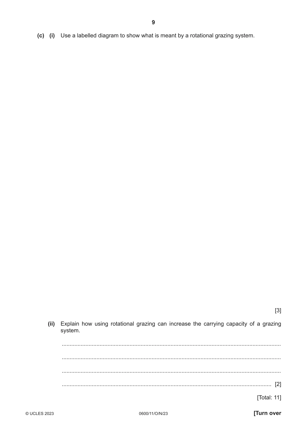 Cambridge IGCSE Agriculture 0600 2023 Oct/Nov Paper 1 · Variant 1 question paper, page 9 of 24