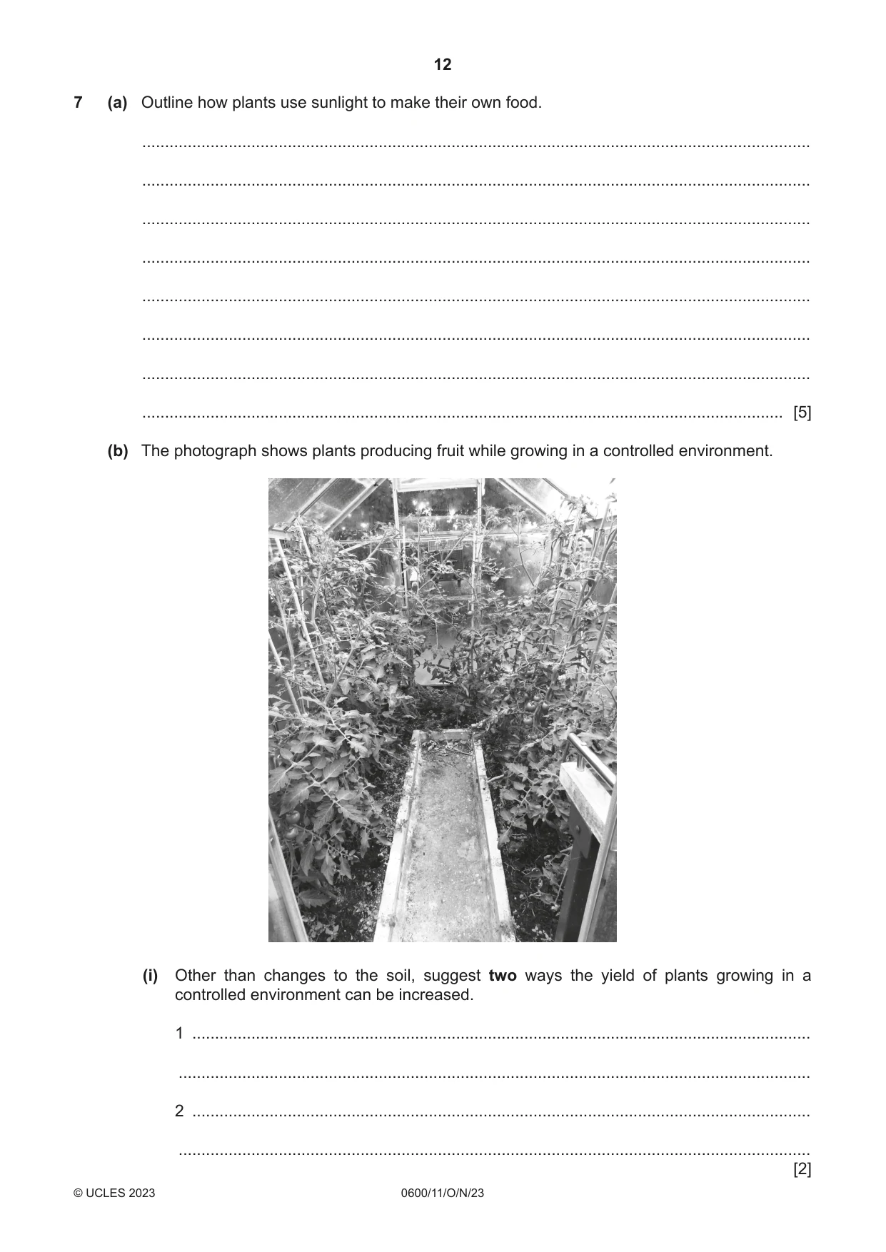 Cambridge IGCSE Agriculture 0600 2023 Oct/Nov Paper 1 · Variant 1 question paper, page 12 of 24
