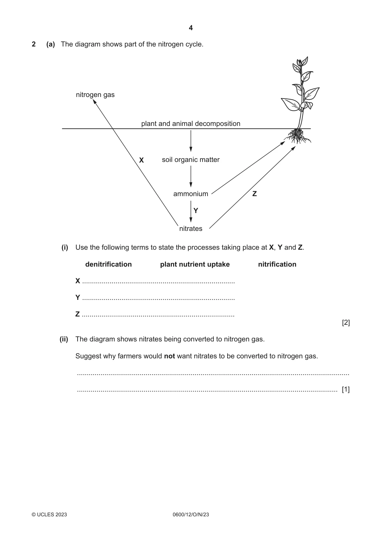 Cambridge IGCSE Agriculture 0600 2023 Oct/Nov Paper 1 · Variant 2 question paper, page 4 of 24