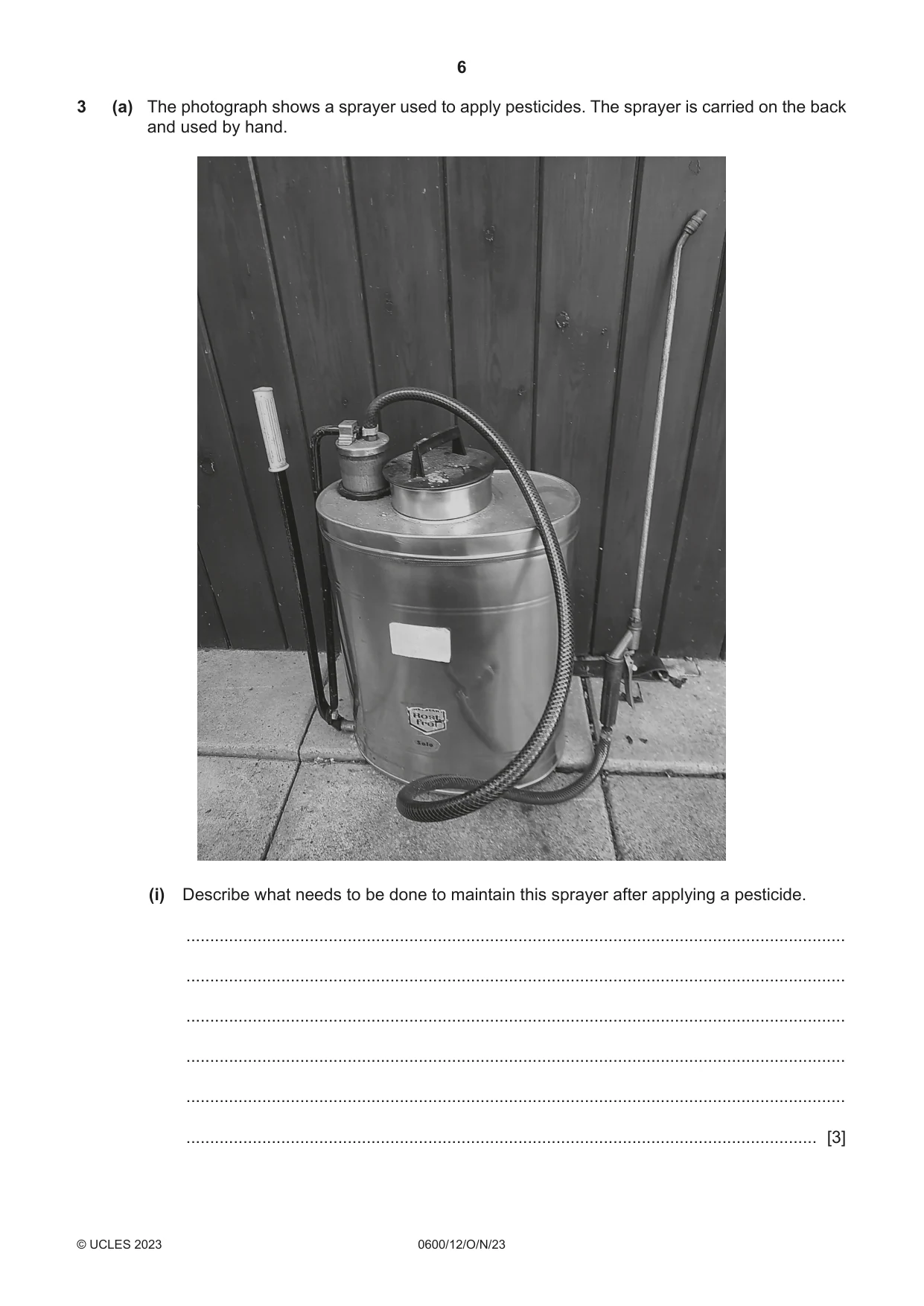 Cambridge IGCSE Agriculture 0600 2023 Oct/Nov Paper 1 · Variant 2 question paper, page 6 of 24