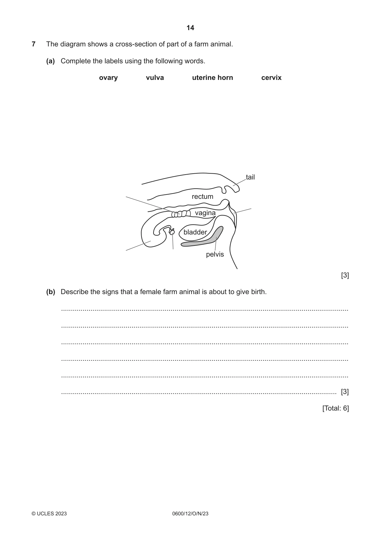 Cambridge IGCSE Agriculture 0600 2023 Oct/Nov Paper 1 · Variant 2 question paper, page 14 of 24