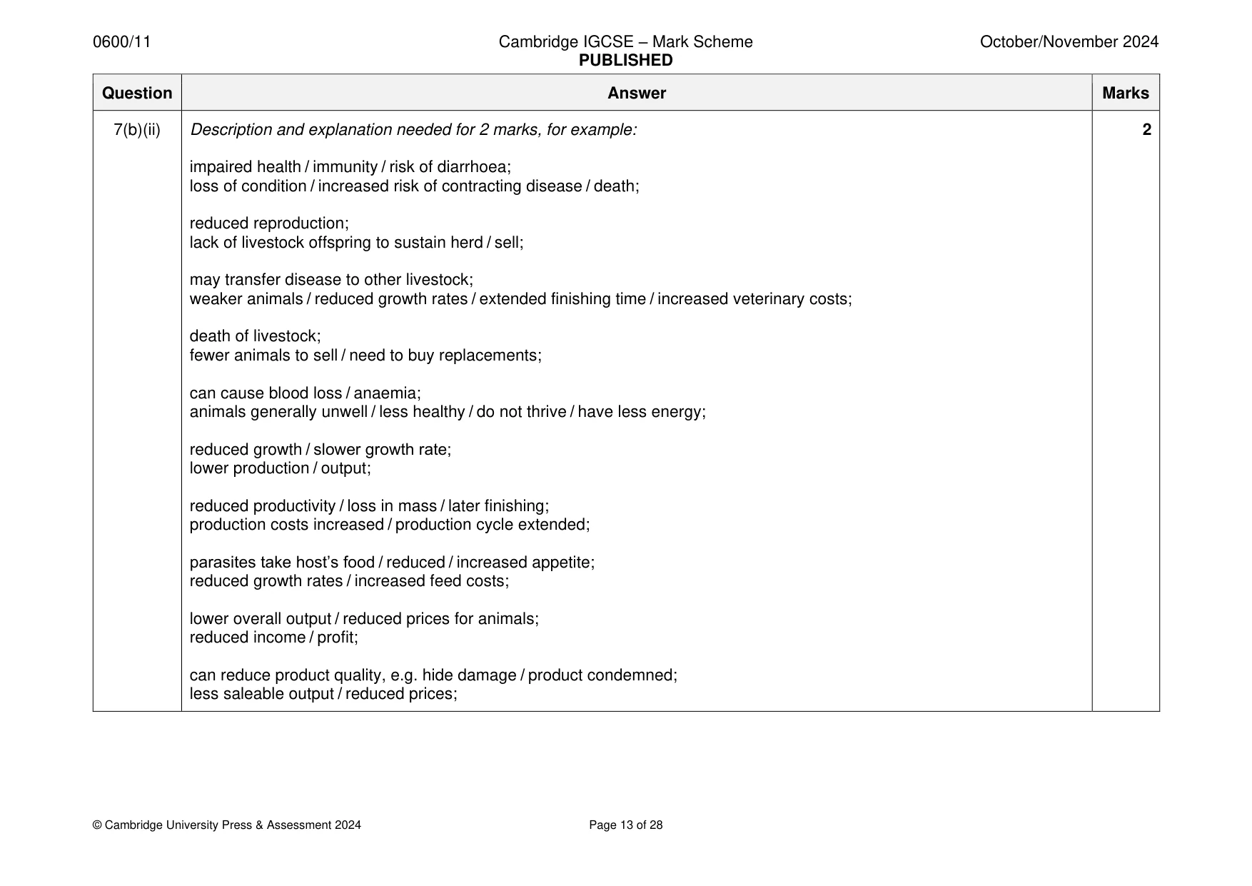 Mark scheme, page 13 of 28