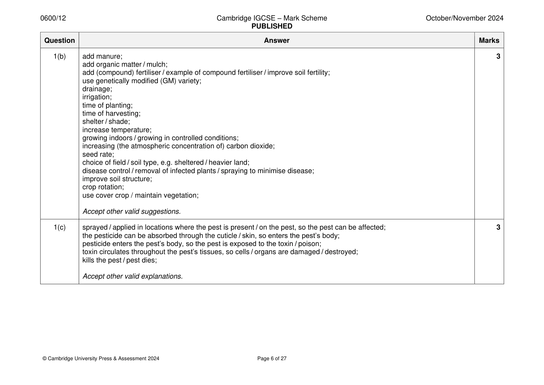 Mark scheme, page 6 of 27