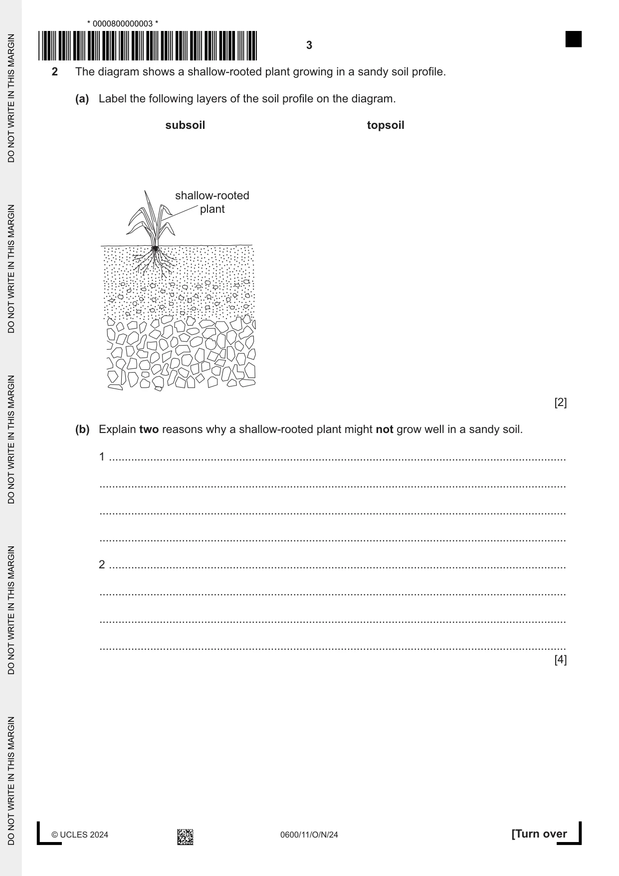 Cambridge IGCSE Agriculture 0600 2024 Oct/Nov Paper 1 · Variant 1 question paper, page 3 of 24