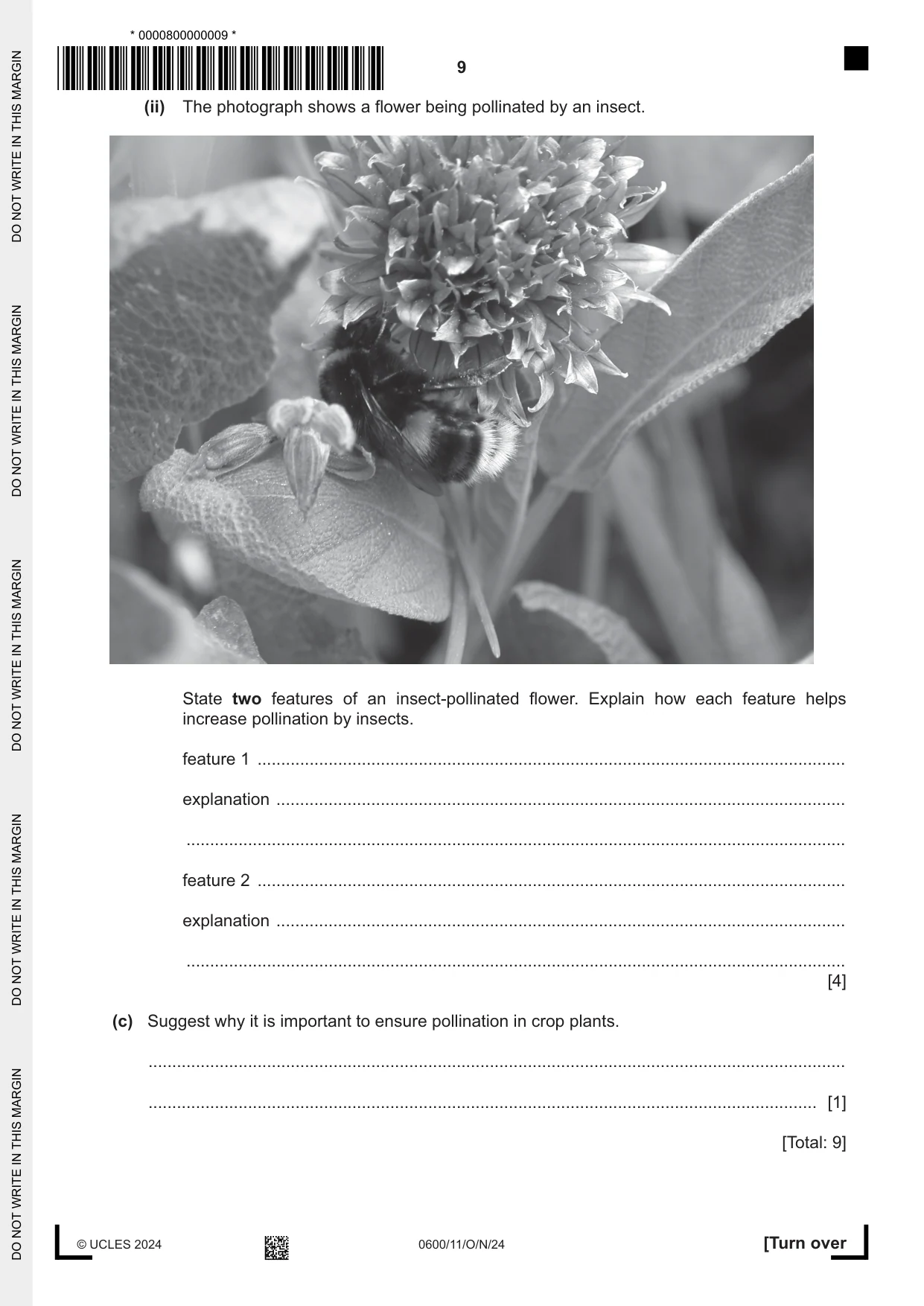 Cambridge IGCSE Agriculture 0600 2024 Oct/Nov Paper 1 · Variant 1 question paper, page 9 of 24