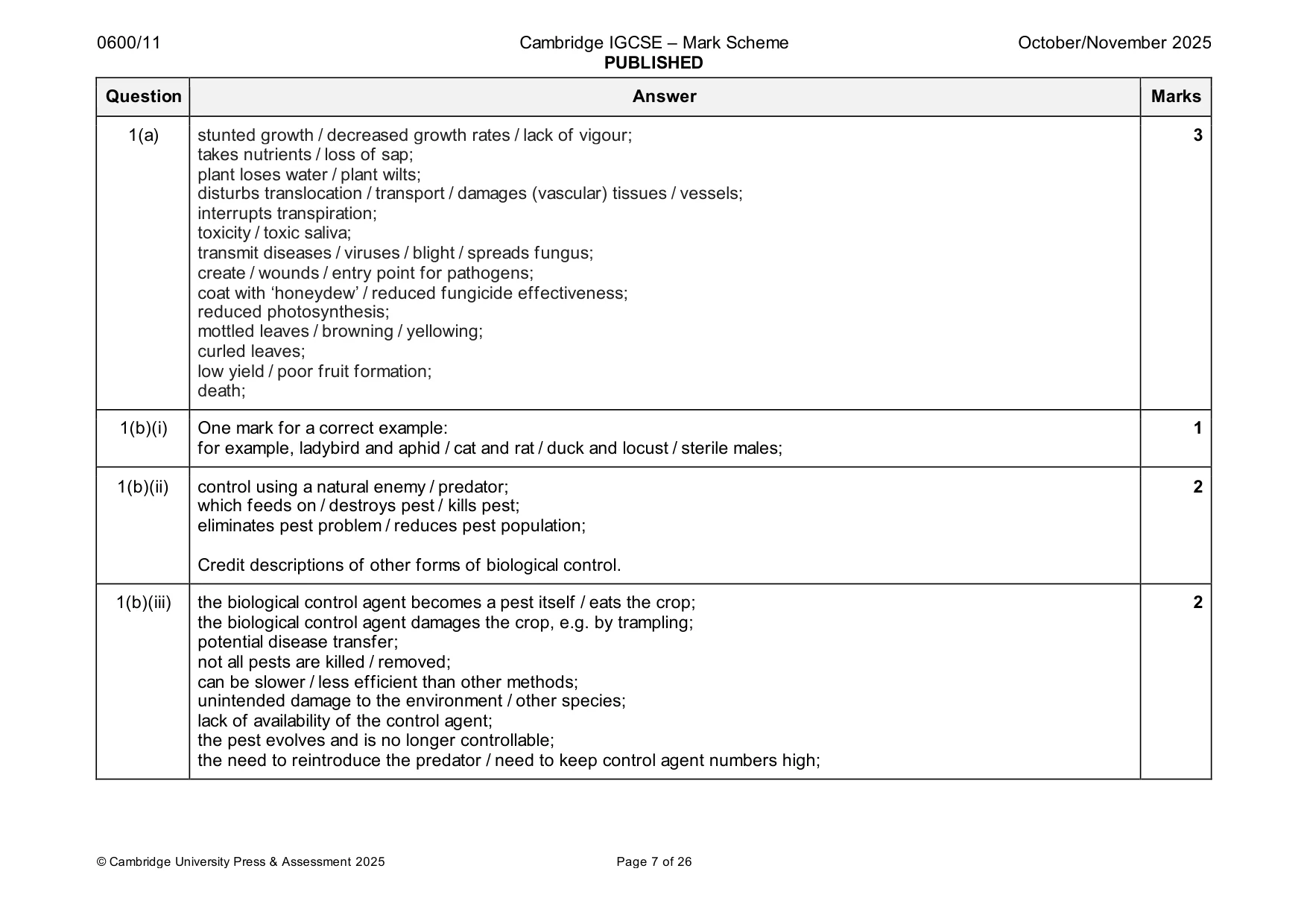 Mark scheme, page 7 of 26