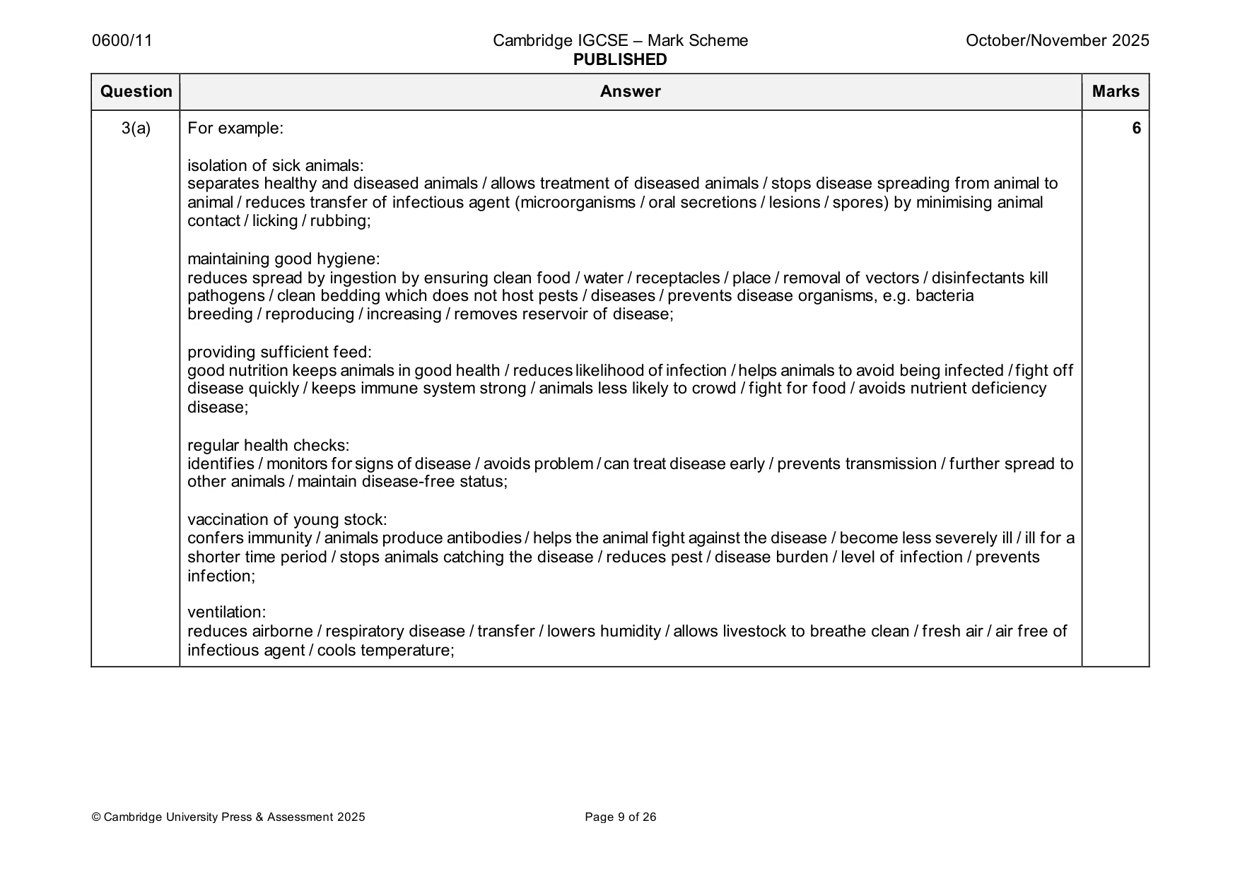 Mark scheme, page 9 of 26