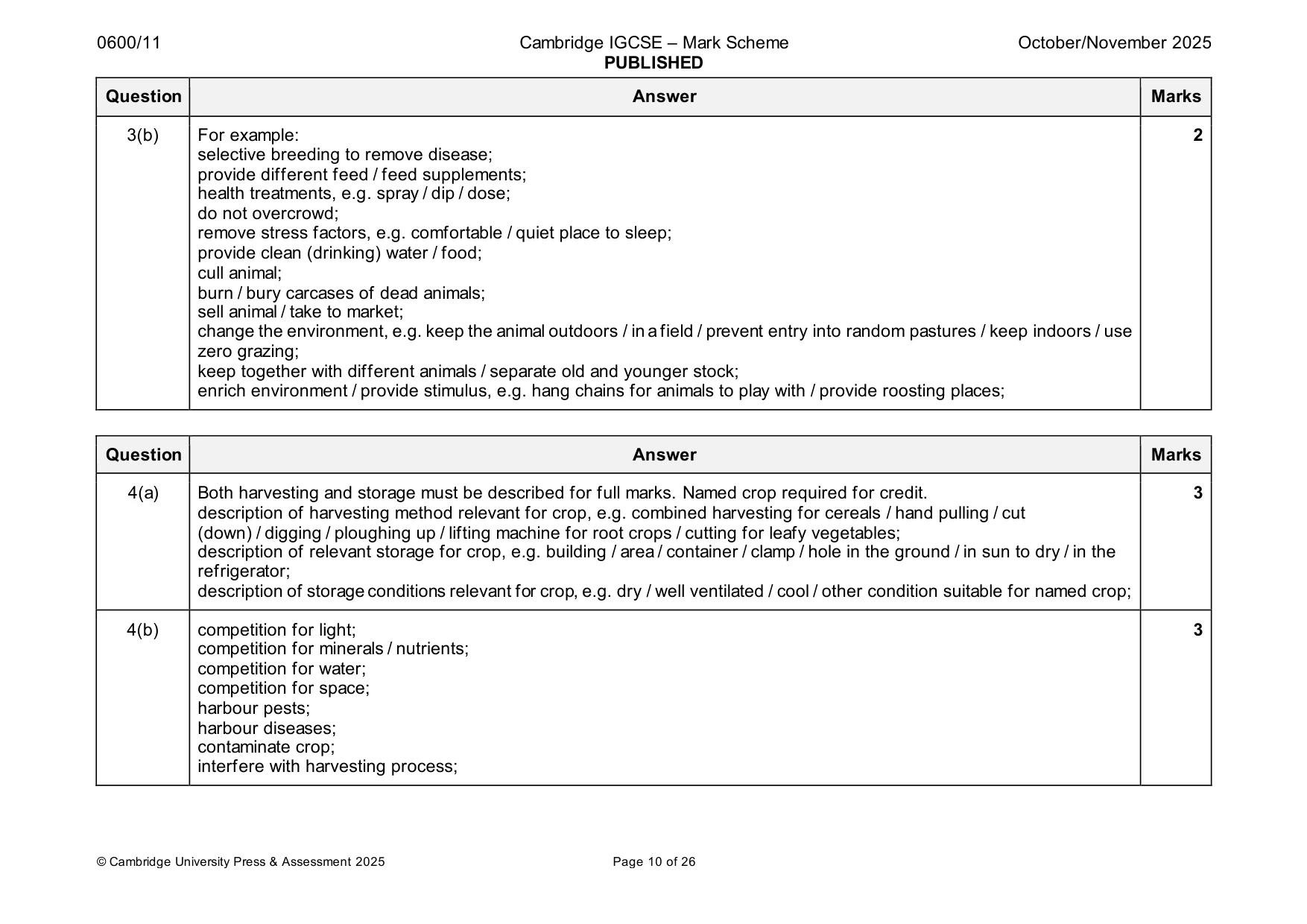 Mark scheme, page 10 of 26