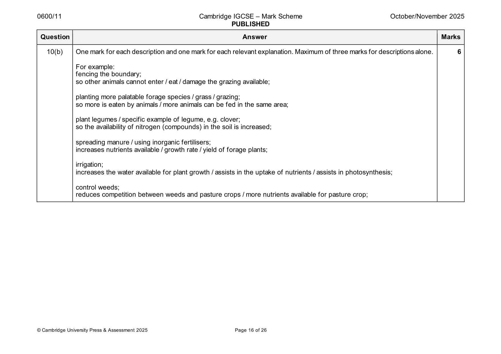 Mark scheme, page 16 of 26