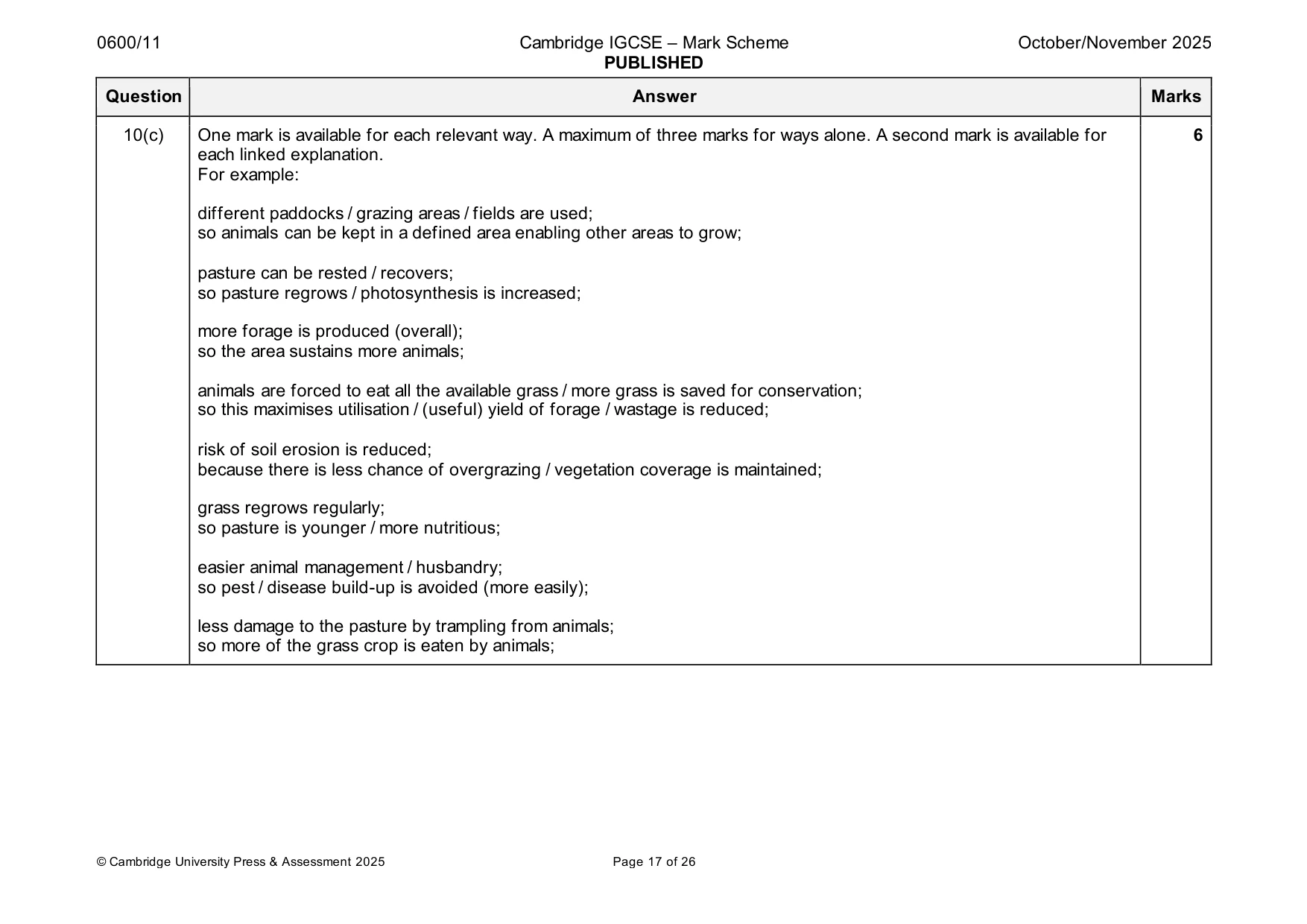 Mark scheme, page 17 of 26