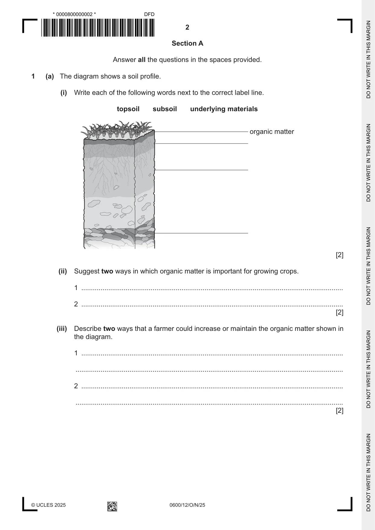 Cambridge IGCSE Agriculture 0600 2025 Oct/Nov Paper 1 · Variant 2 question paper, page 2 of 24