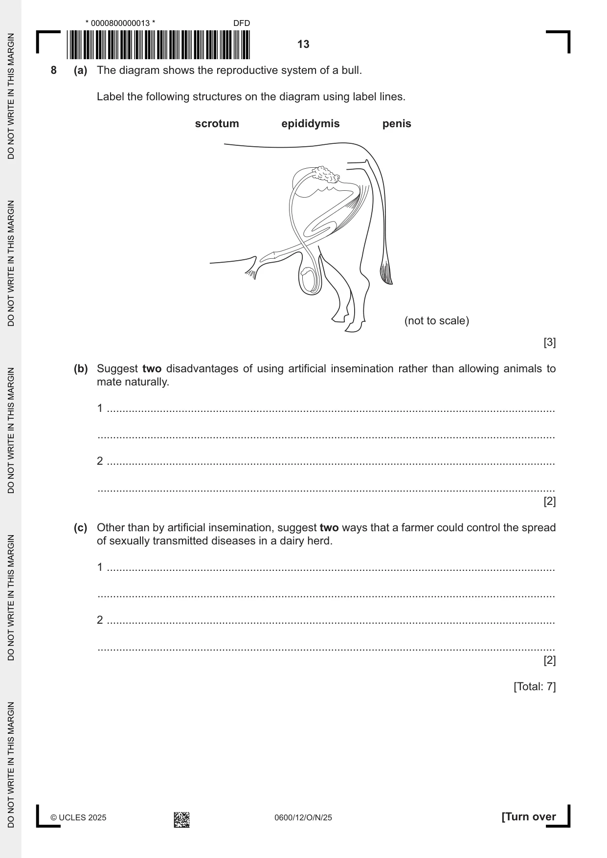 Cambridge IGCSE Agriculture 0600 2025 Oct/Nov Paper 1 · Variant 2 question paper, page 13 of 24